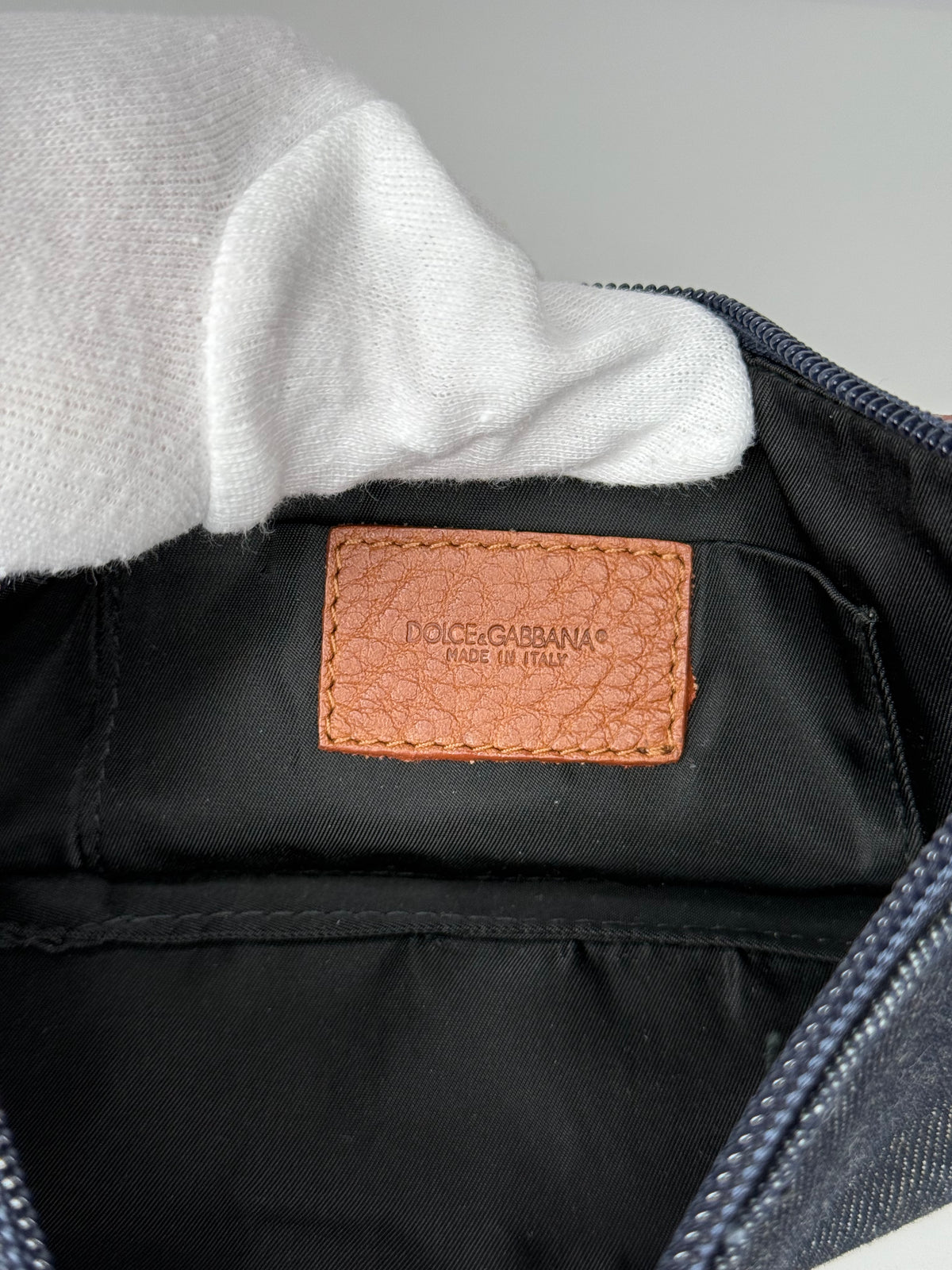 Dolce Gabbana Dark Blue Denim Pochette
