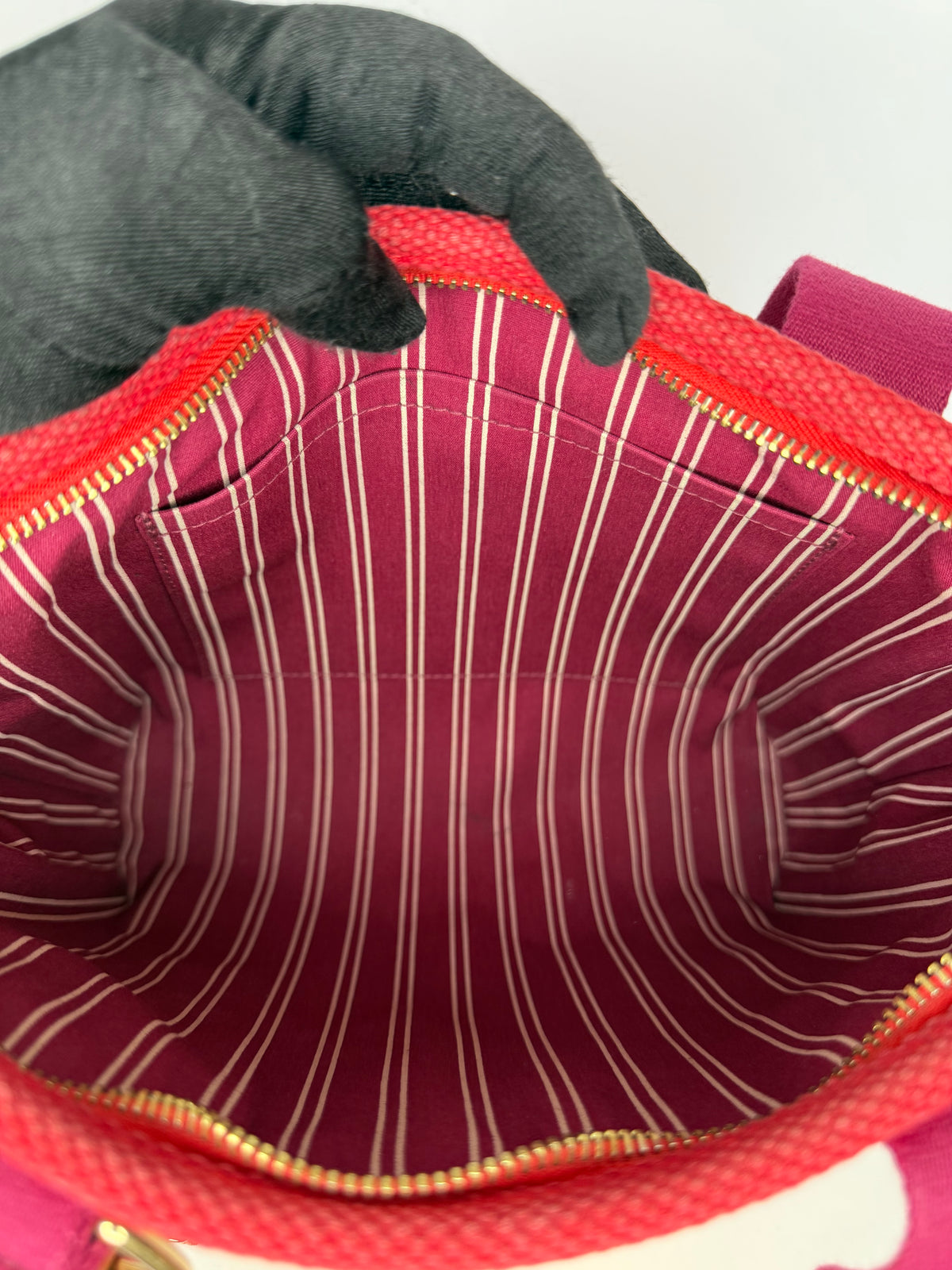 Louis Vuitton Red/Purple Canvas Antigua Cabas PM Bag