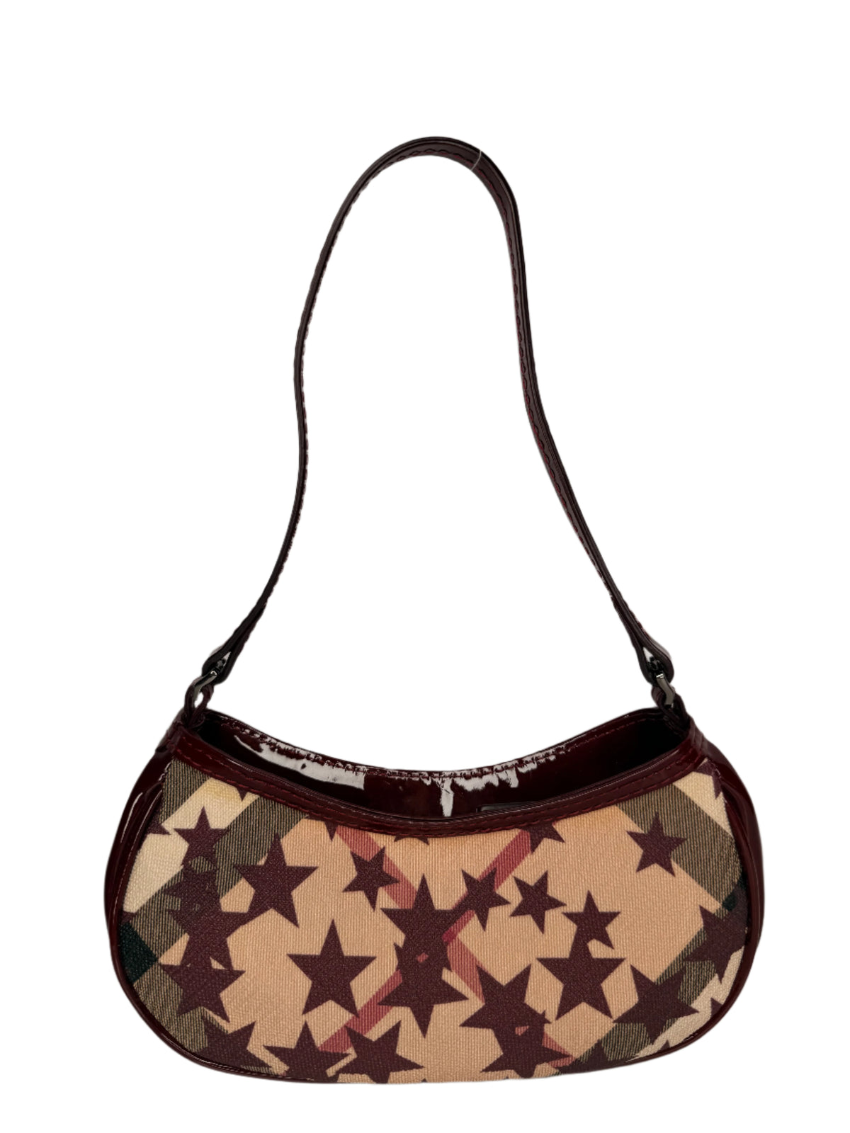 Burberry Beige/Burgundy Painswick Nova Printed Star Pochette