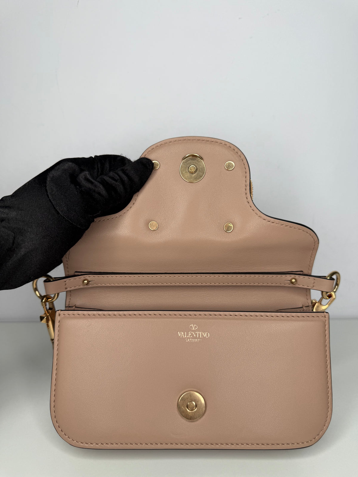 Valentino Garavani Small Loco Beige Jewel Logo bag