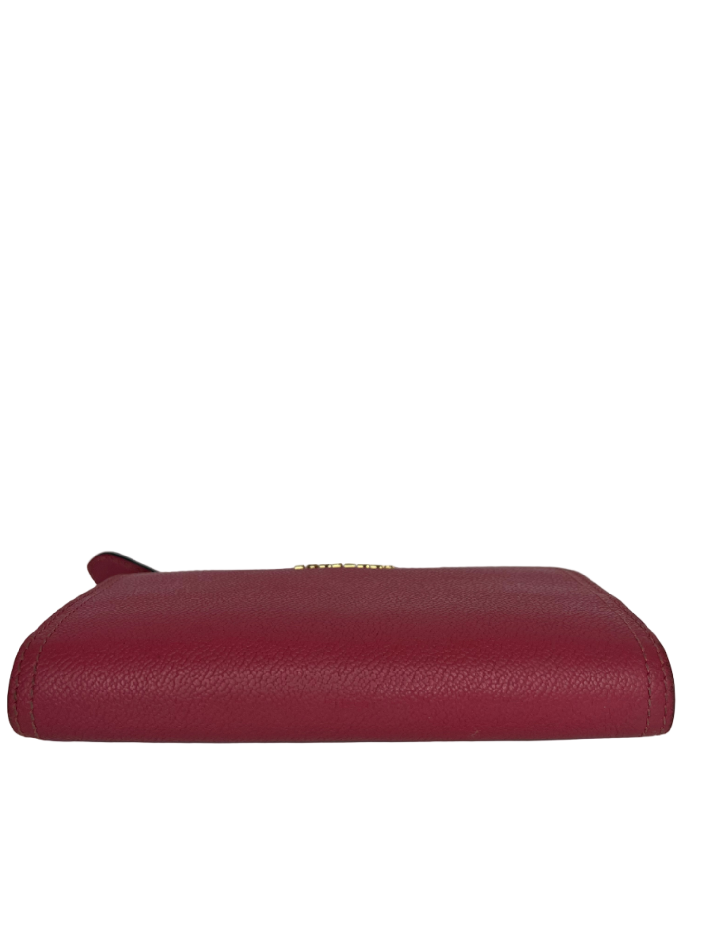 Burberry Magenta Calfskin Leather Continental Wallet