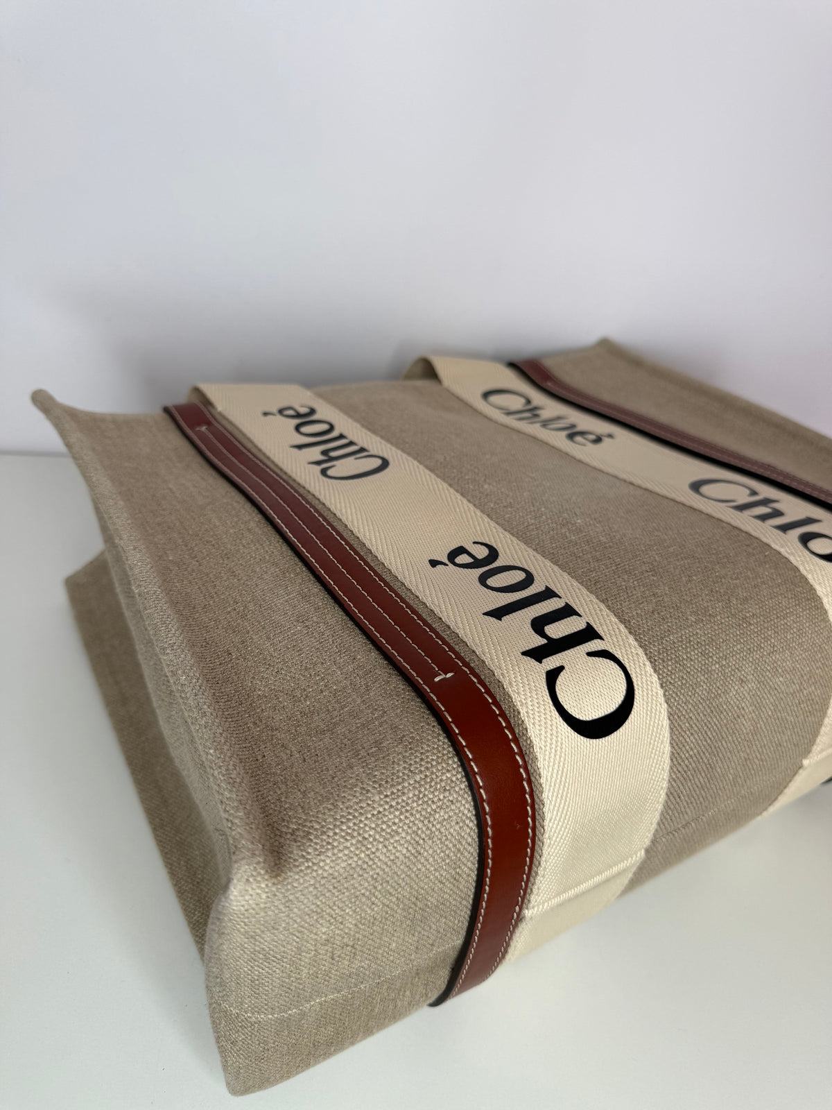 Chloé Woody Medium Canvas Tote Bag