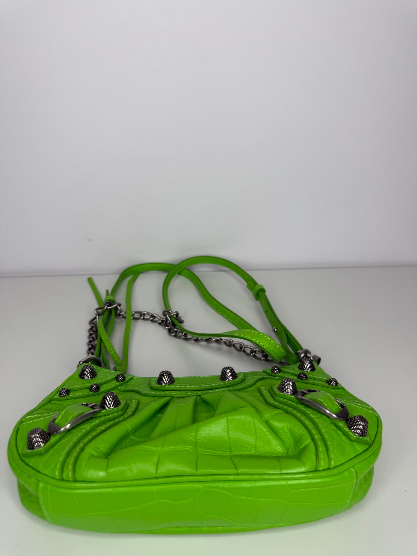 Balenciaga Le Cagole XS Shoulder Bag In Acid Green