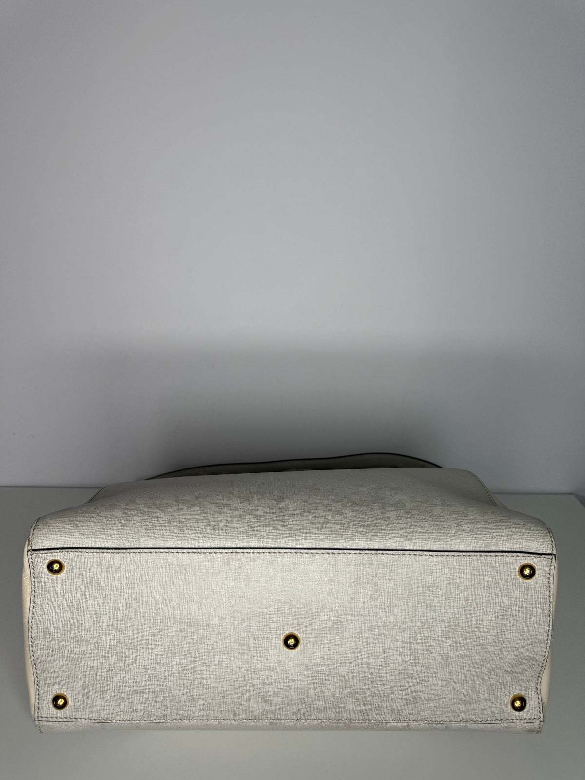 Fendi Grey/Beige Leather Medium 2Jours Tote Bag
