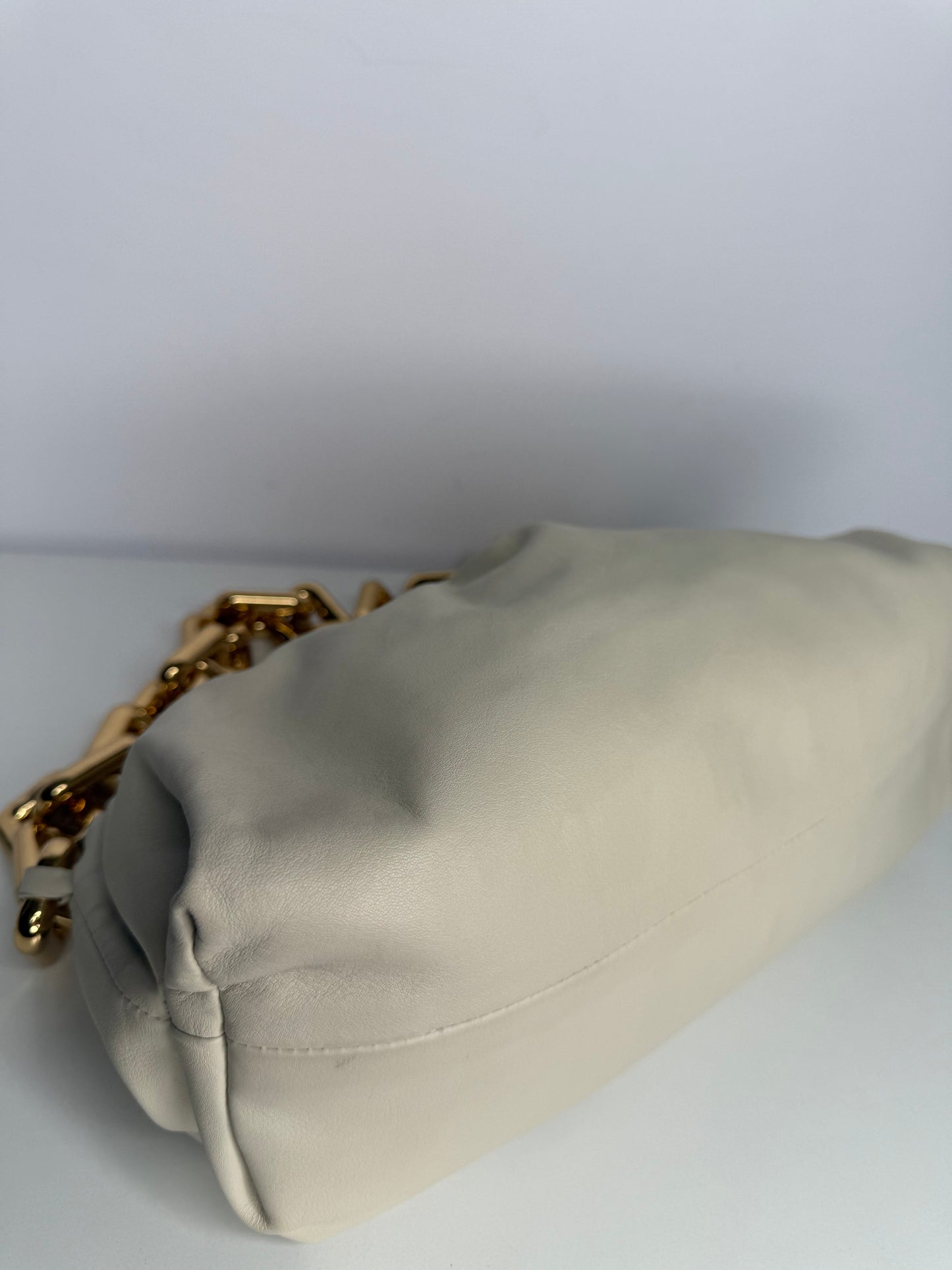 Bottega Veneta Ivory The Chain Pouch Leather Bag