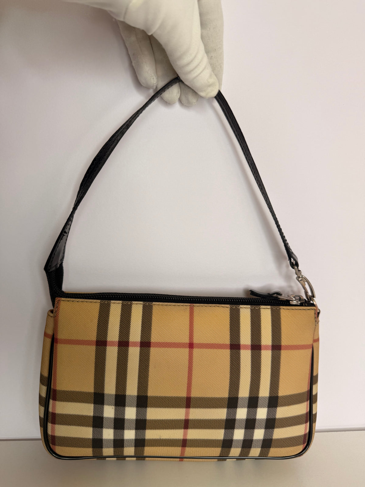 Burberry Beige House Check PVC Pochette