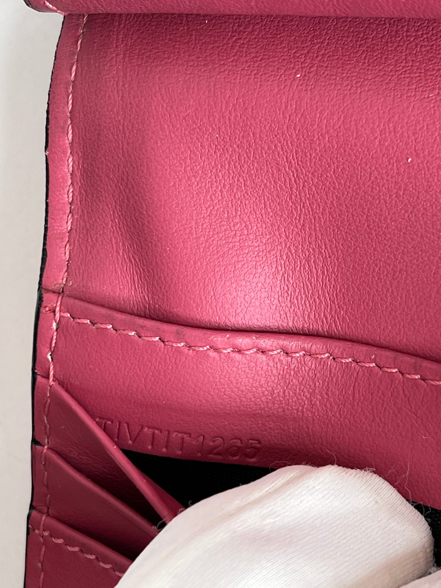 Burberry Magenta Calfskin Leather Continental Wallet