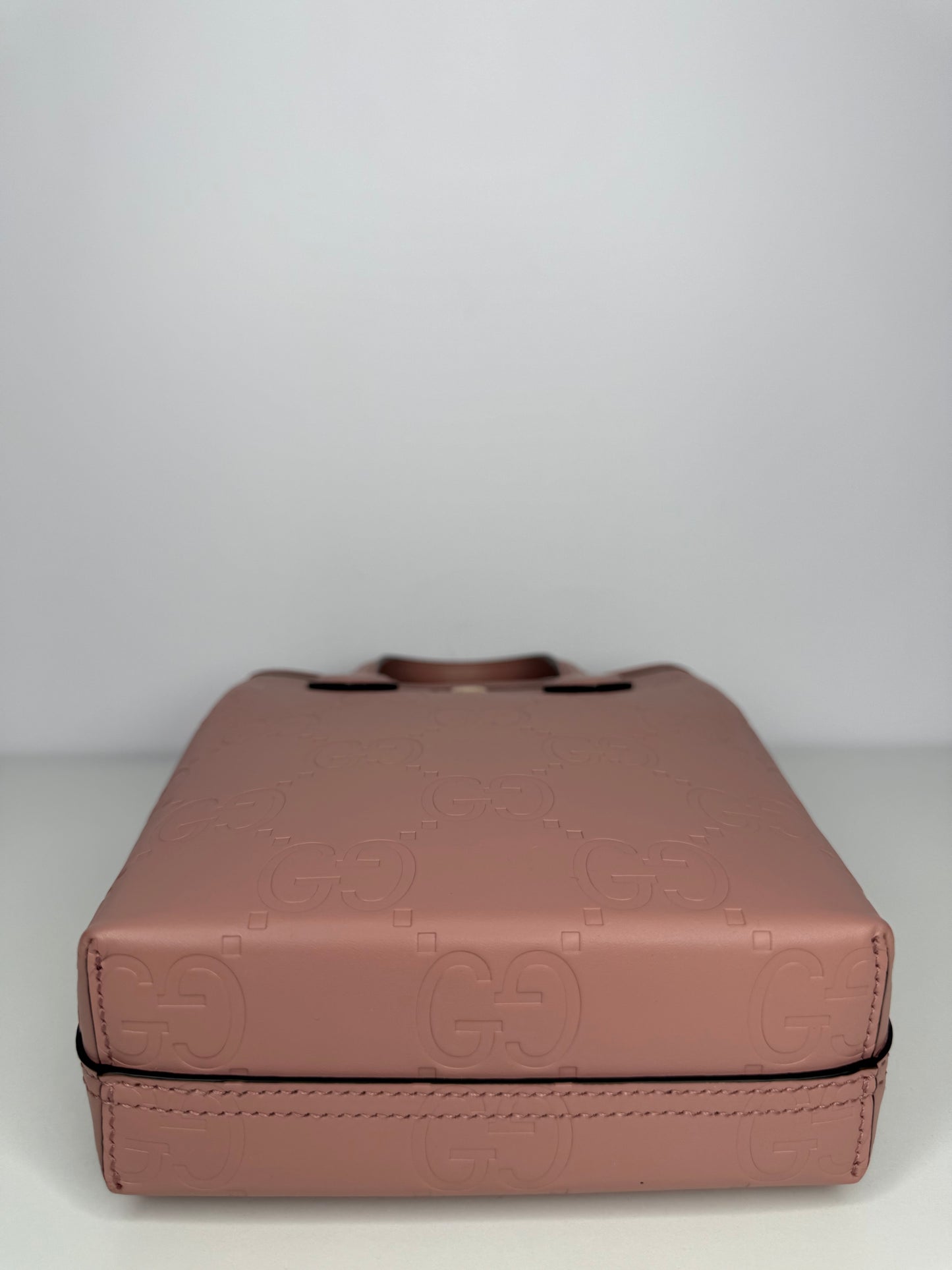 Gucci Pink Monogram Leather Retro Mini Tote Bag