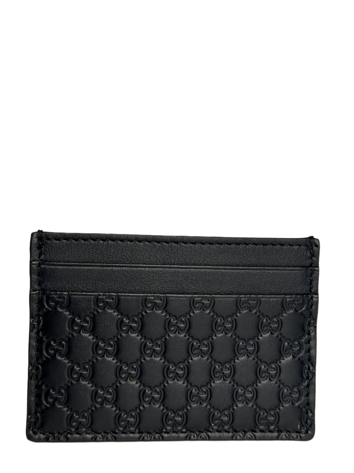 Gucci Microguccissima Black Leather Card Case