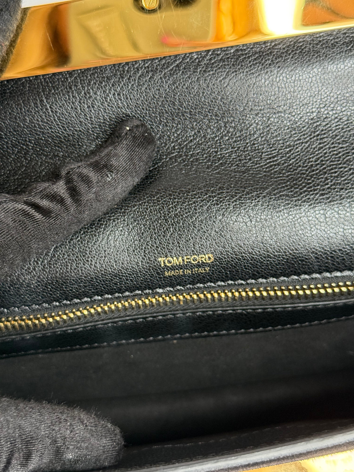 Tom Ford Black Nubuck Leather Natalia Clutch