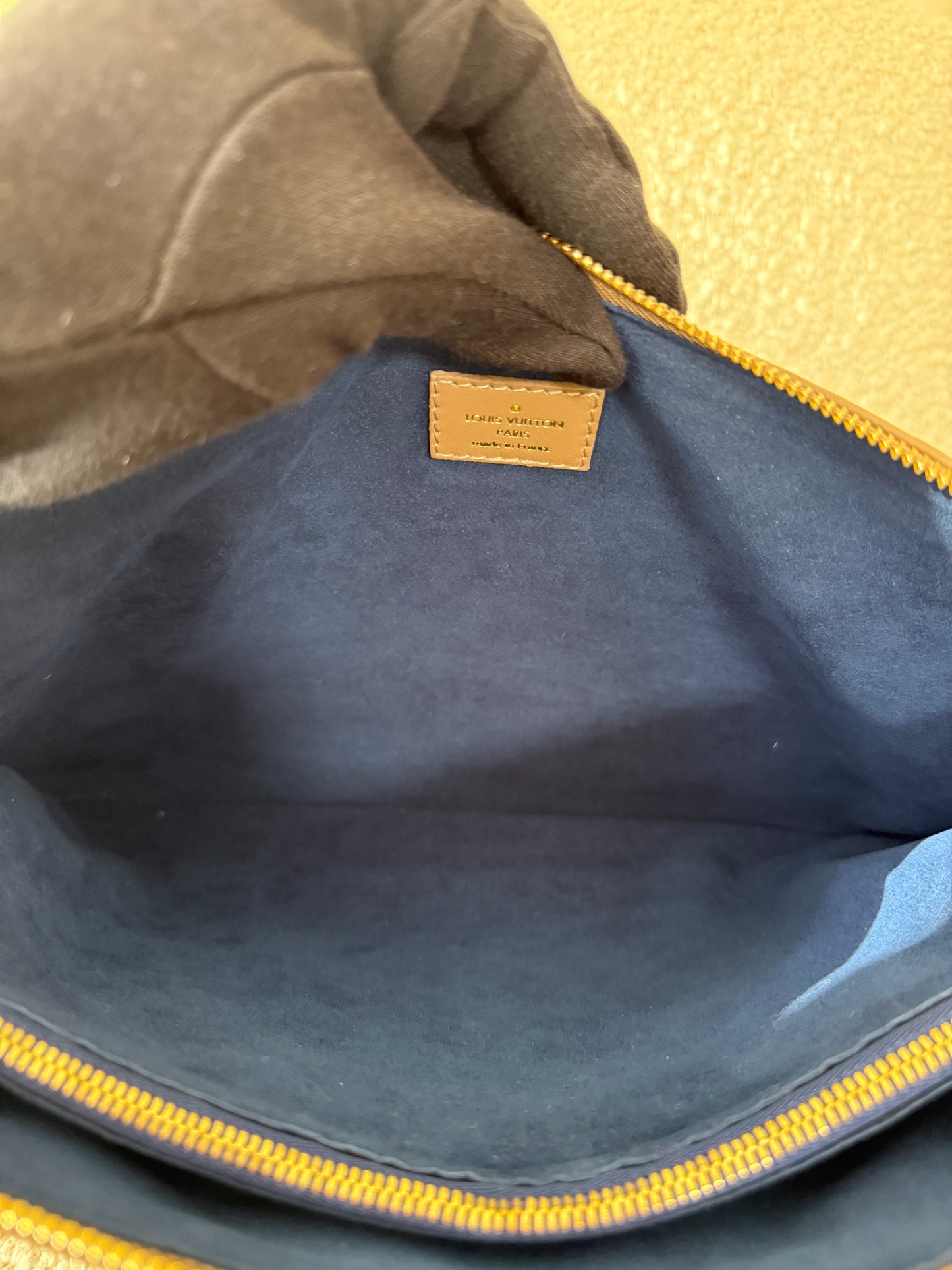 Louis Vuitton Coussin MM Taupe Monogram Embossed Puffy Lambskin