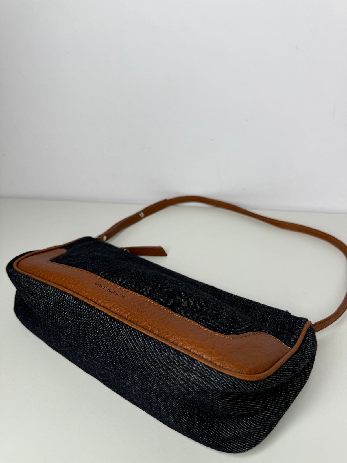 Dolce Gabbana Dark Blue Denim Pochette
