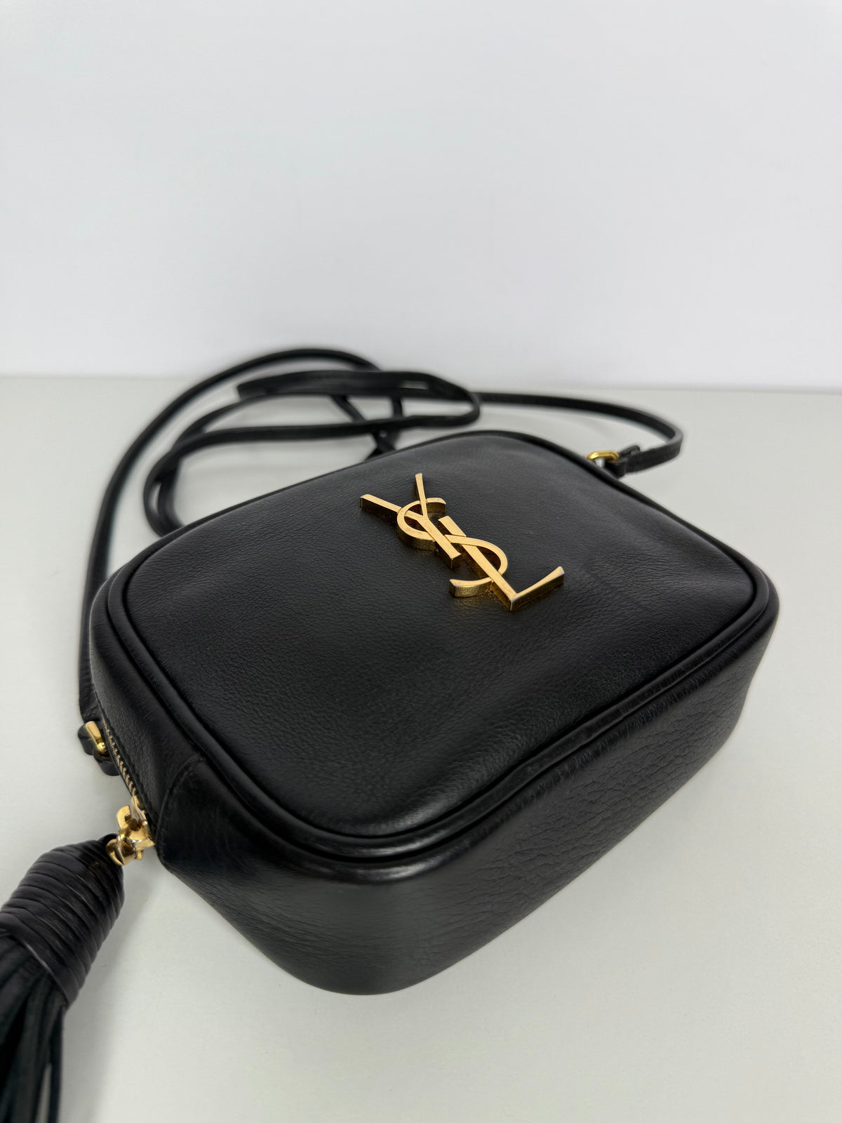Saint Laurent Blogger Black Leather Crossbody Bag