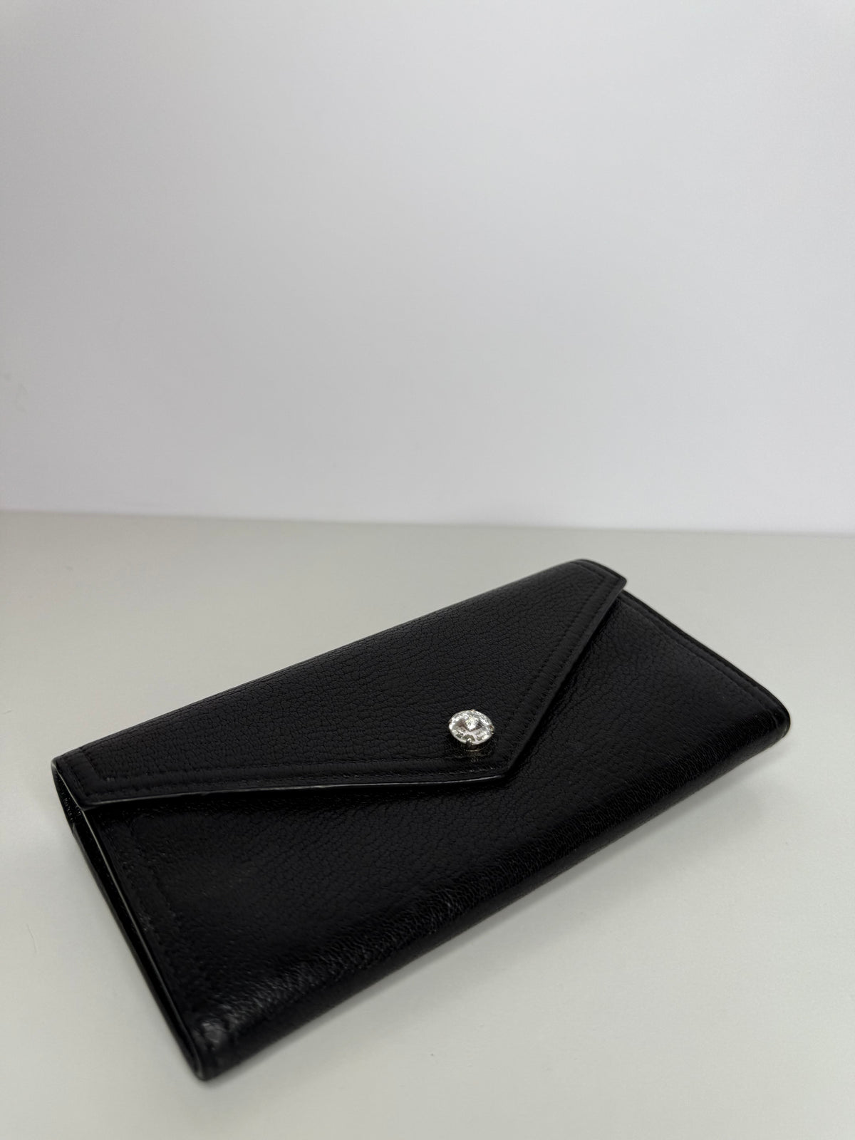 Miu Miu Black Leather Long Wallet