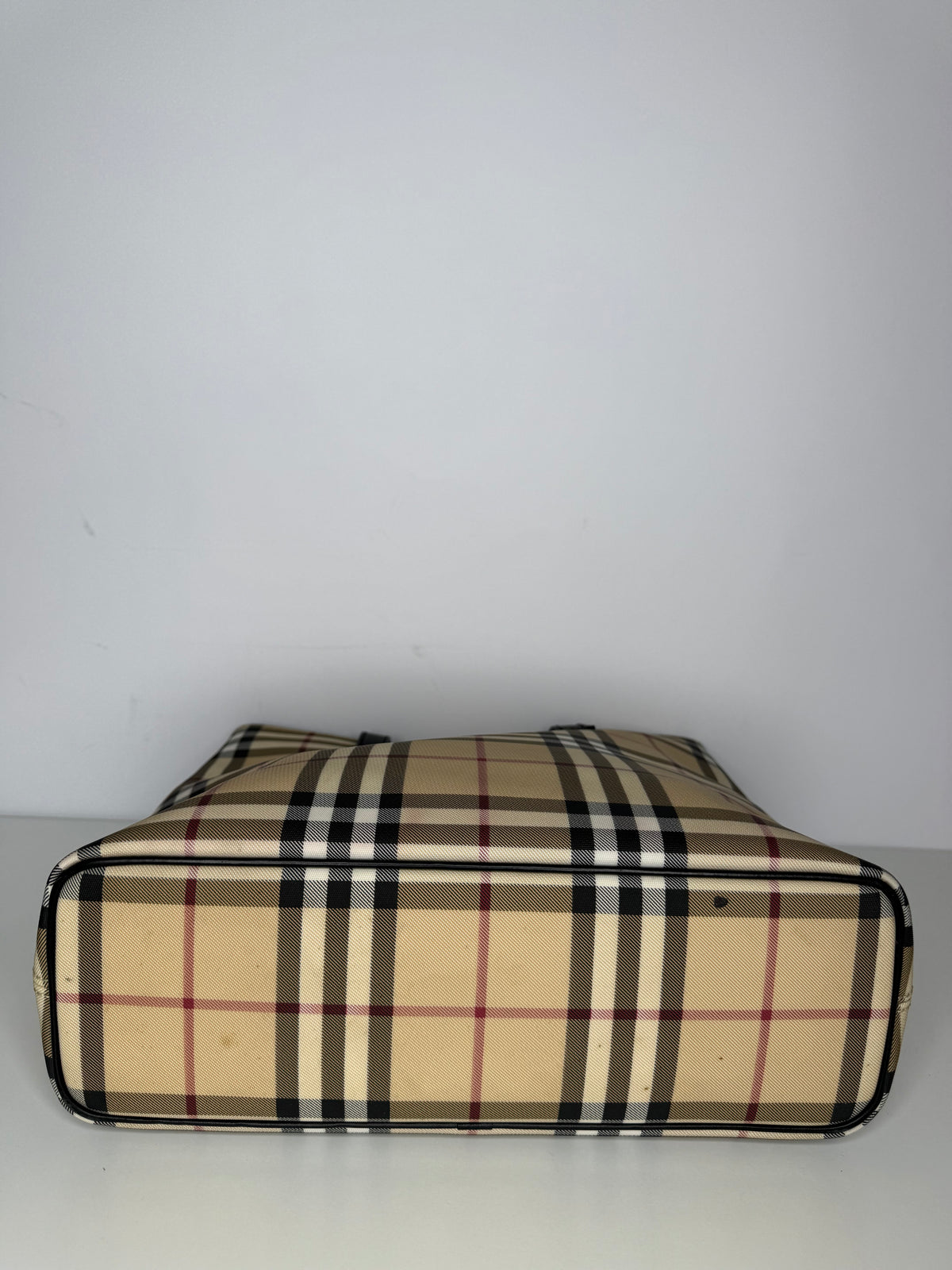 Burberry Beige Nova Check Canvas Shopper Tote