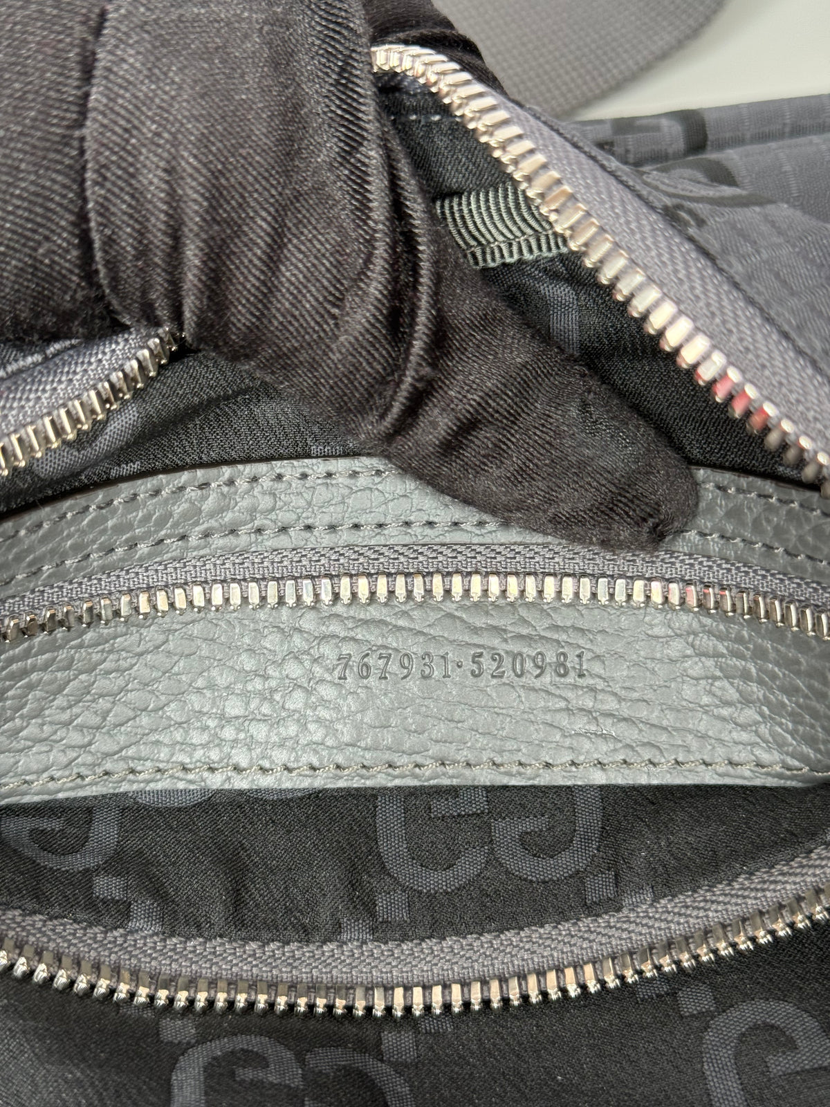 Gucci Men’s Medium GG Ripstop Damier Crossbody Bag Grey