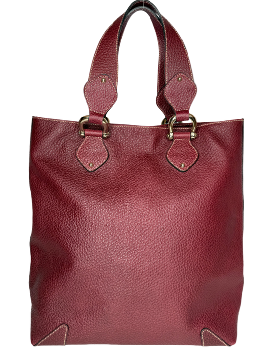 Gucci Burgundy Leather Weekend Tote Bag