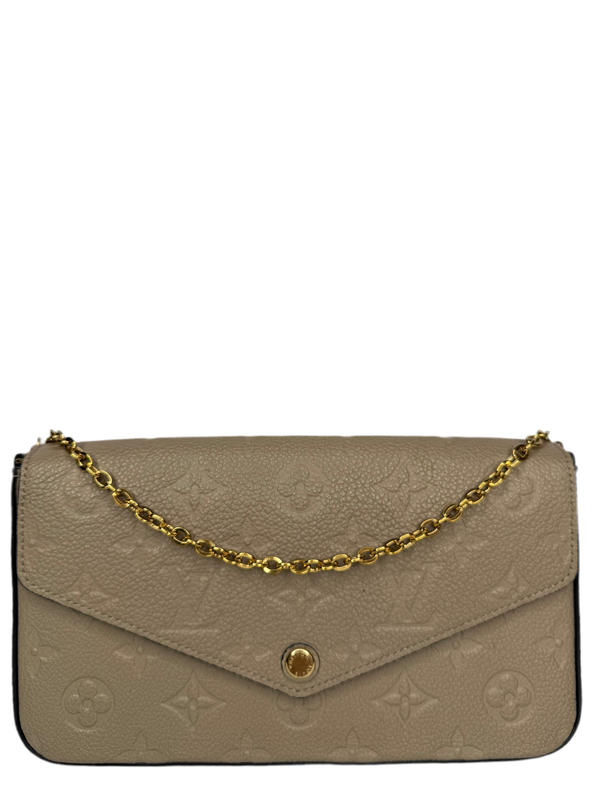 Louis Vuitton Félicie Pochette Monogram Empreinte Leather Tourterelle
