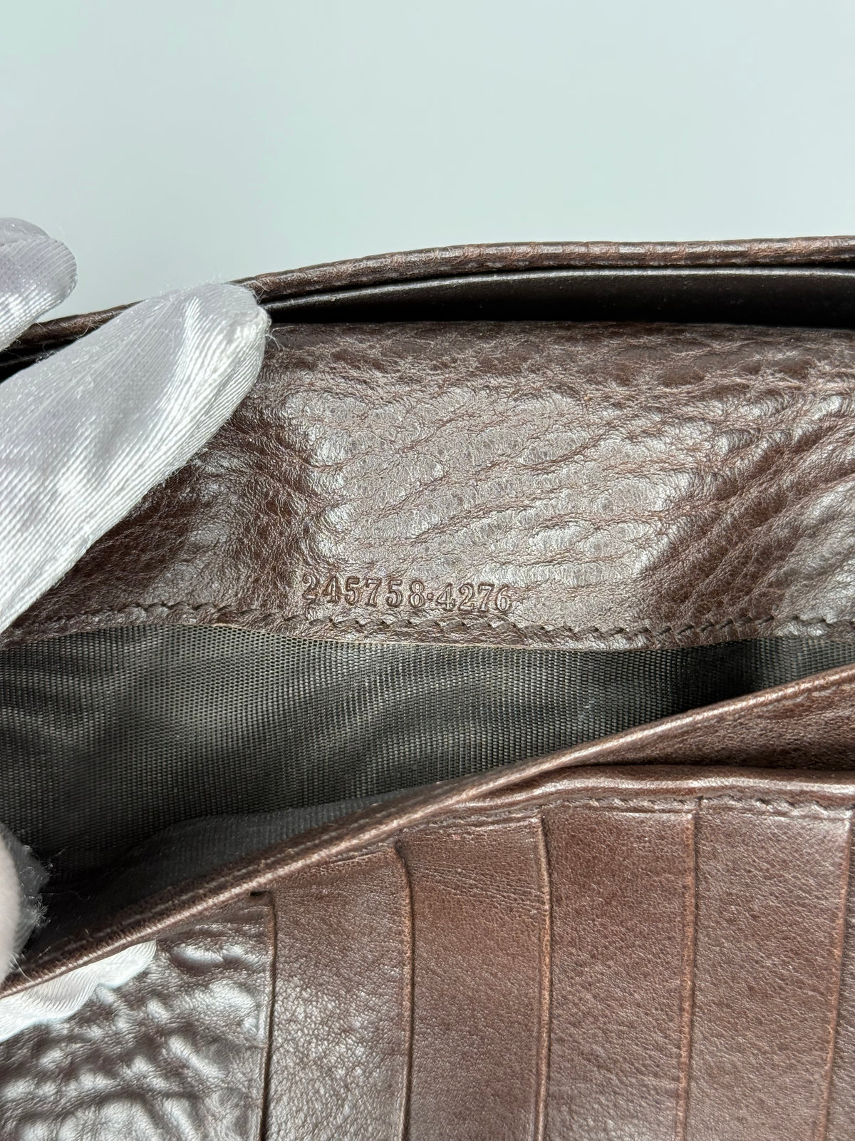 Gucci Brown/Beige GG Canvas and Leather Continental Wallet