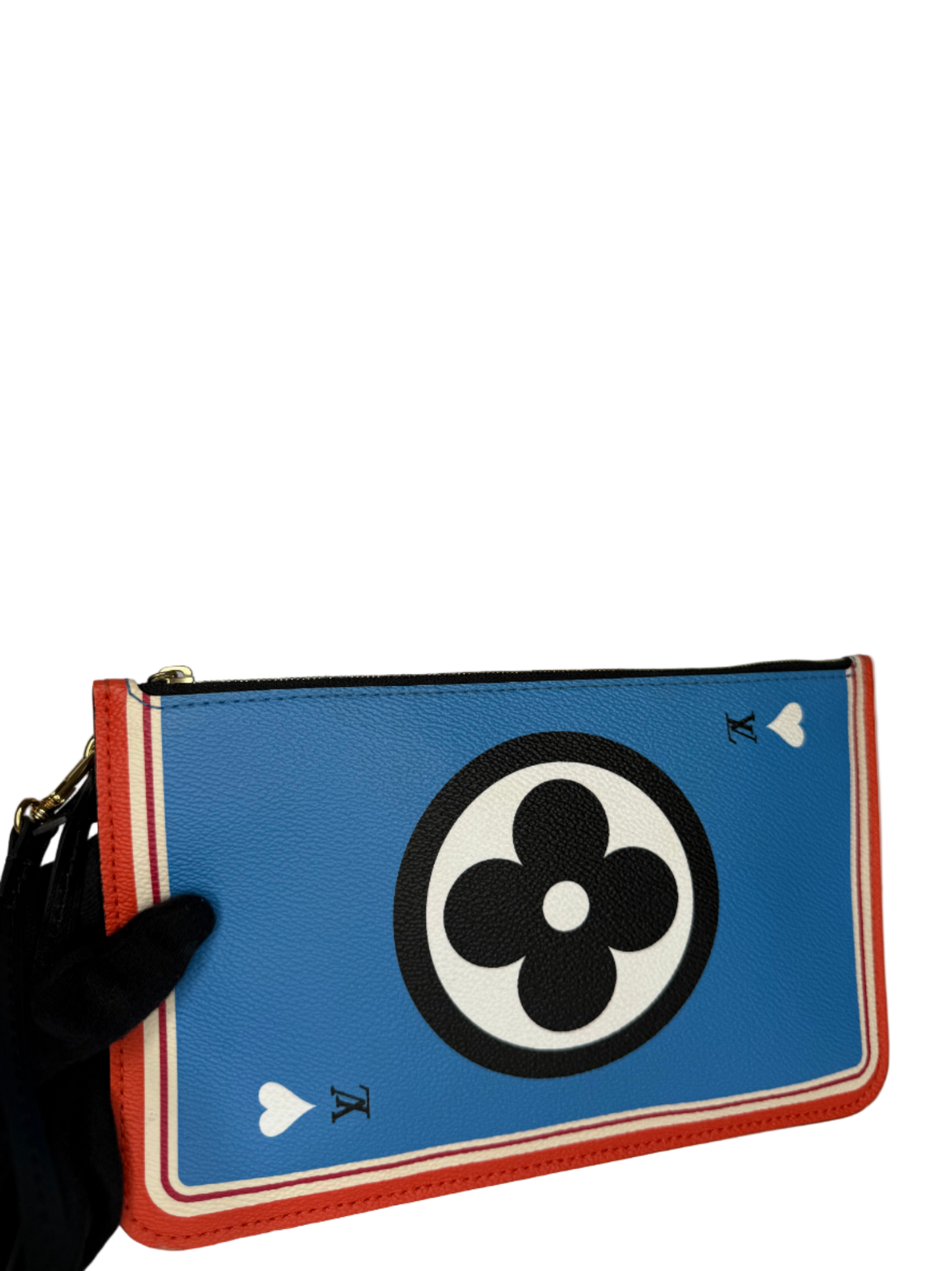 Louis Vuitton Blue/Red Game On Neverfull Pochette