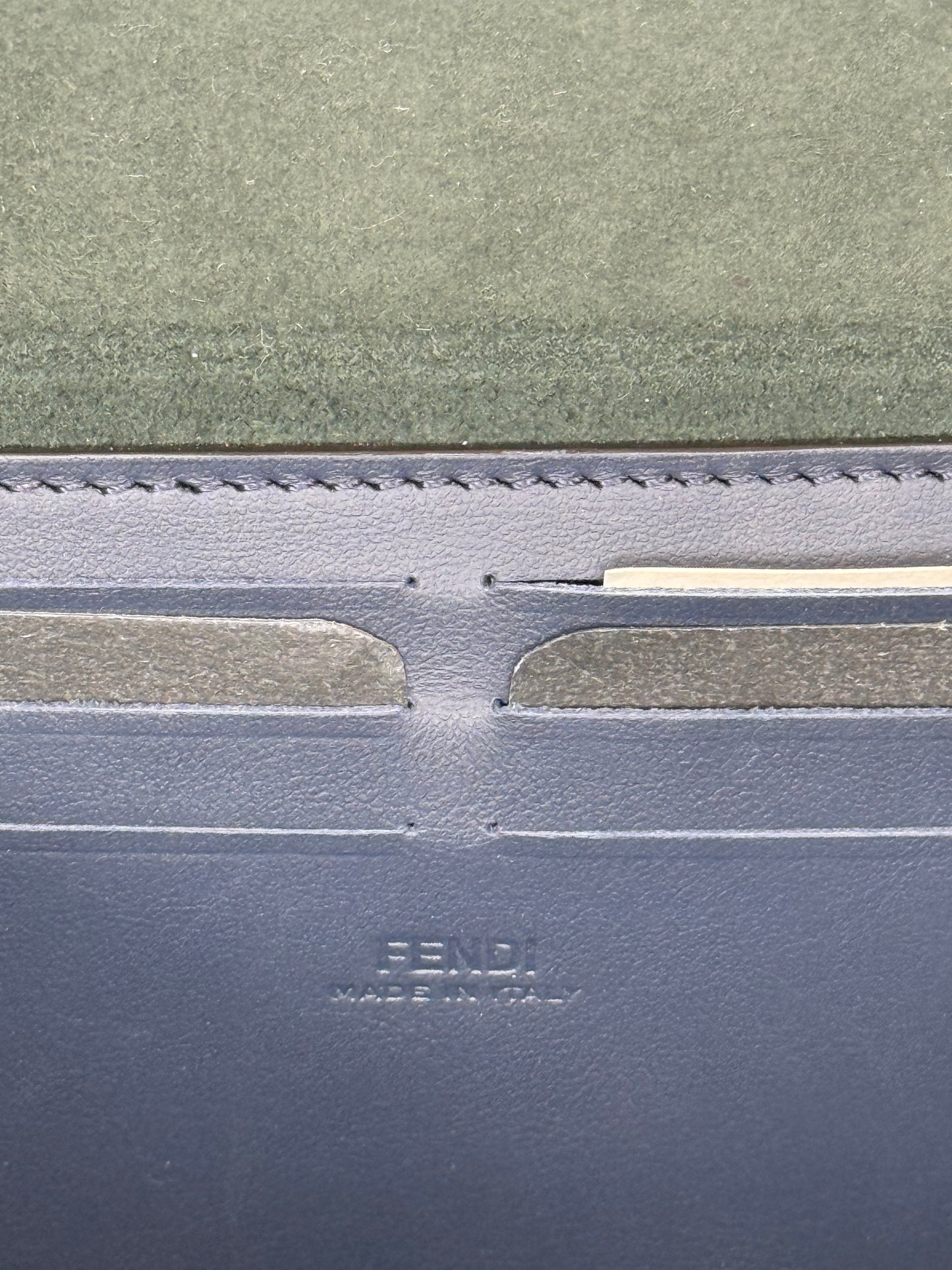 Fendi Baguette Soft Trunk Messenger Bag Blue