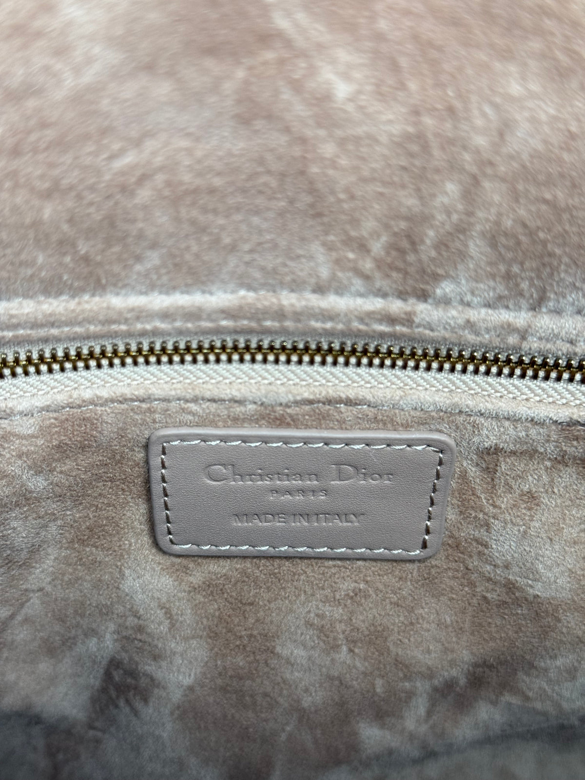 Christian Dior Large Lady Dior Beige Ultramatte Cannage Calfskin Leather Bag