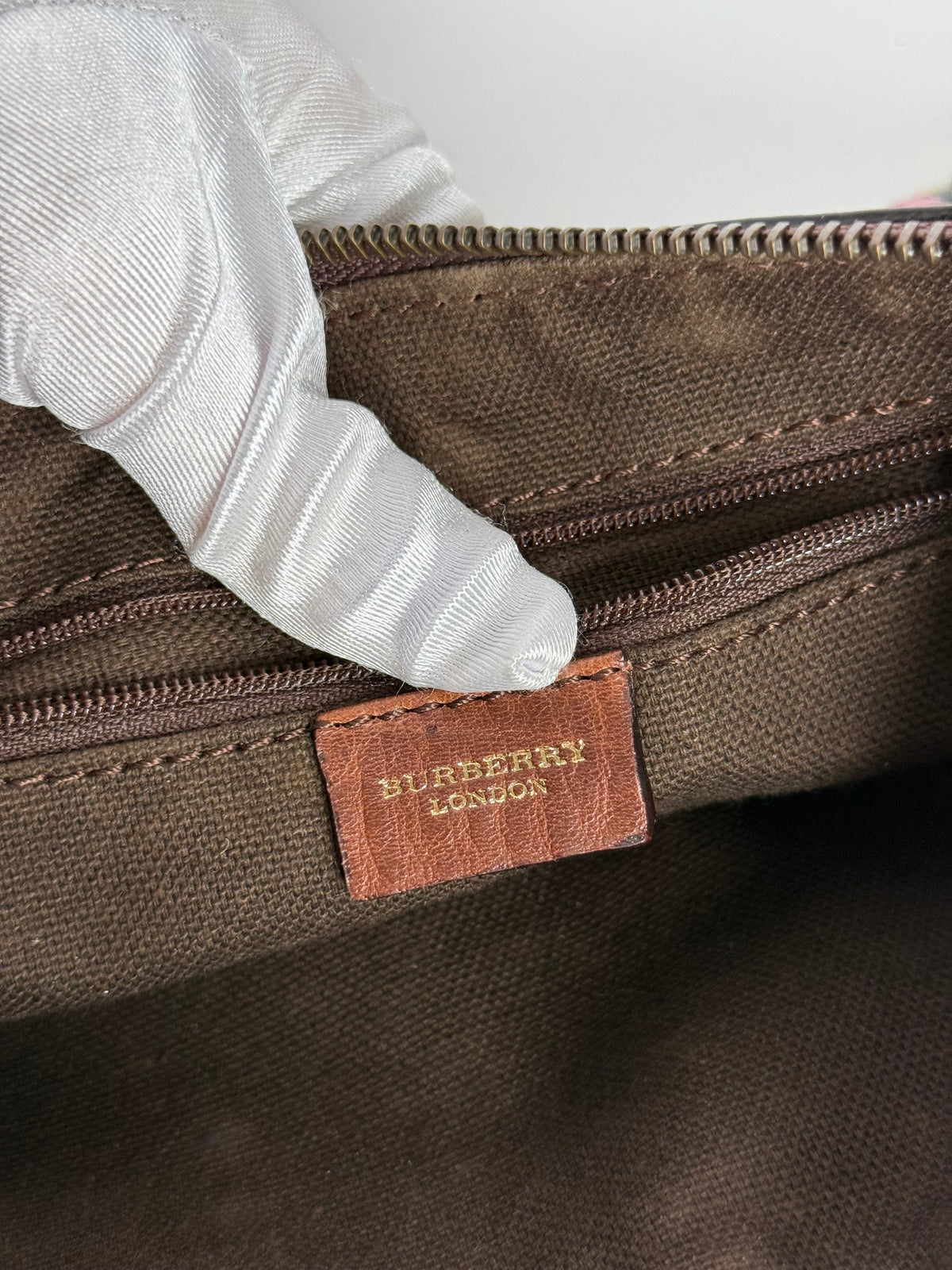 Burberry Multicolor Wool and Leather Shoulder Bag