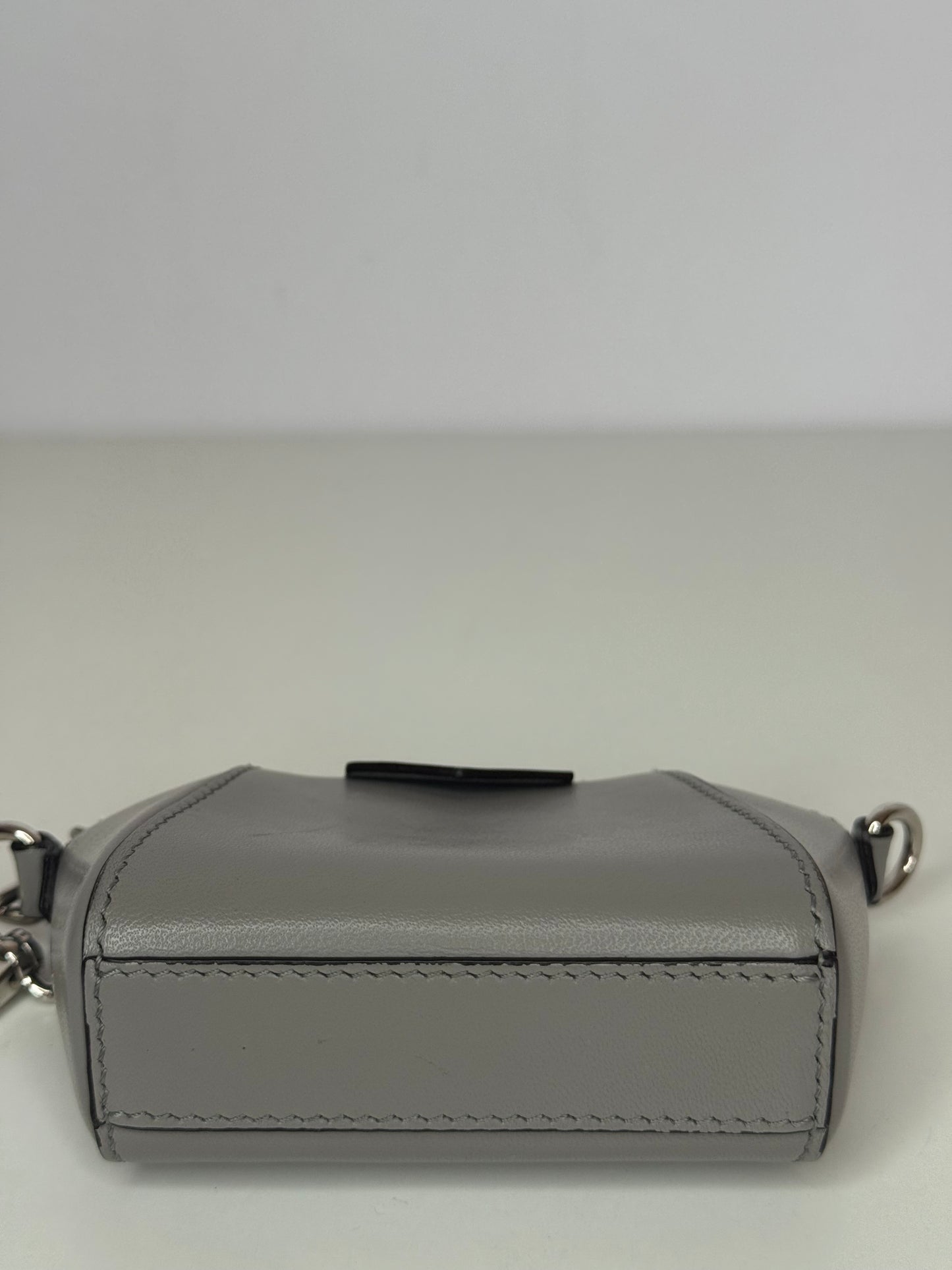 Givenchy Baby Antigona Grey Leather with Chain Mini Bag/Charm