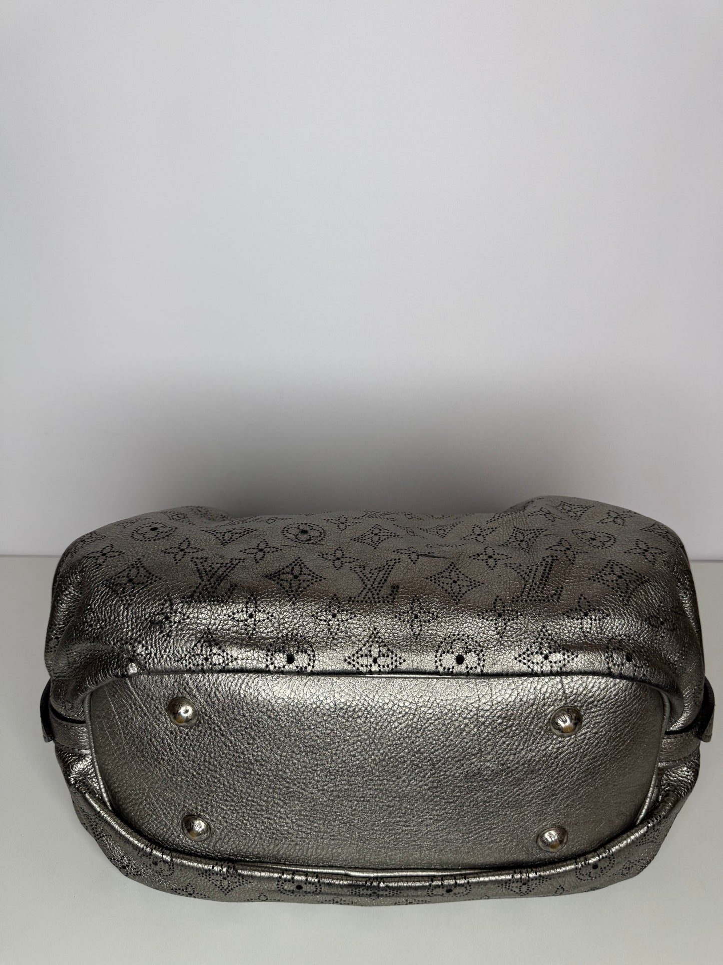Louis Vuitton Argent Monogram Mahina Leather XS Bag