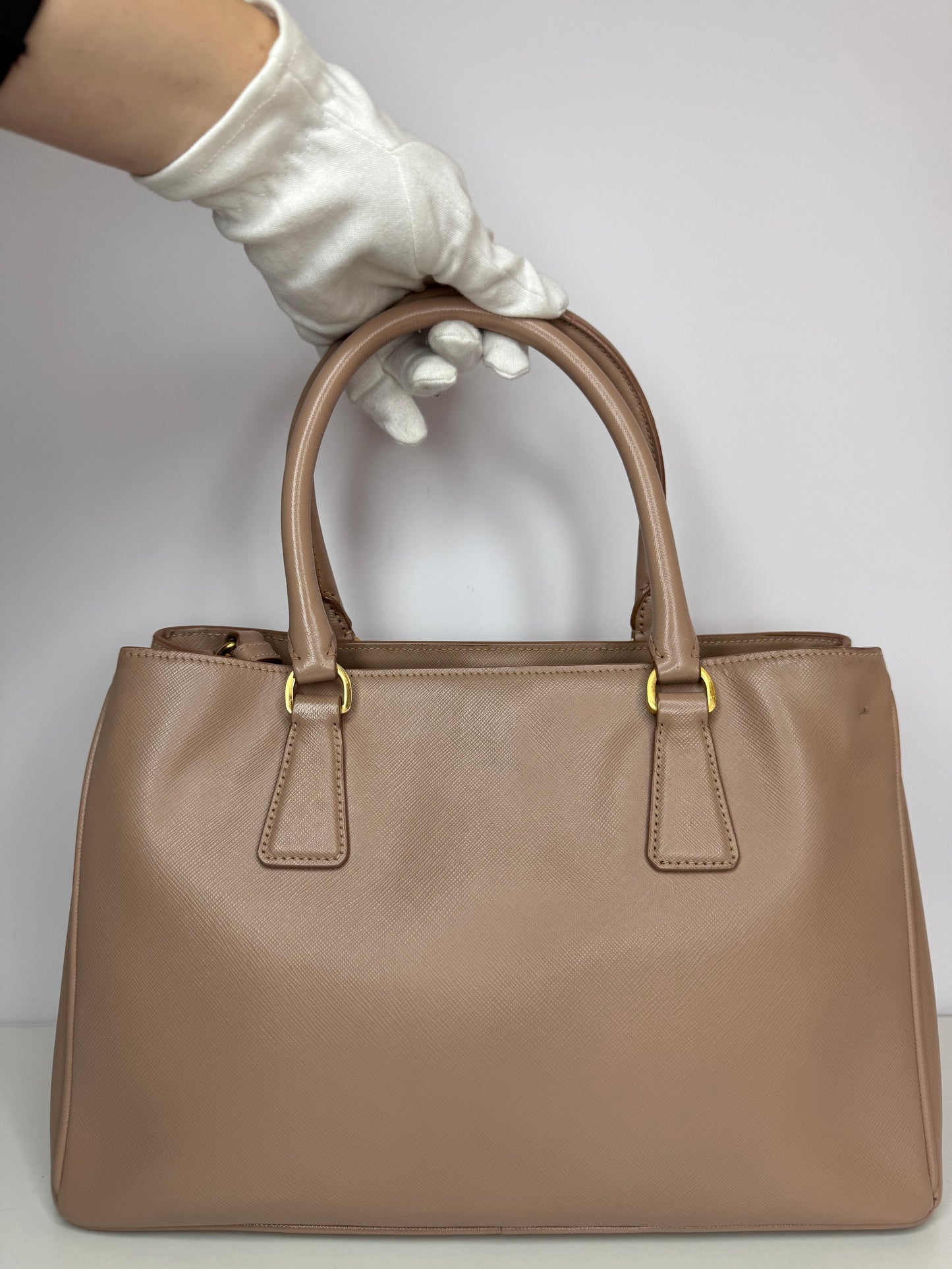 Prada Beige Saffiano Medium Galleria Leather Tote Bag