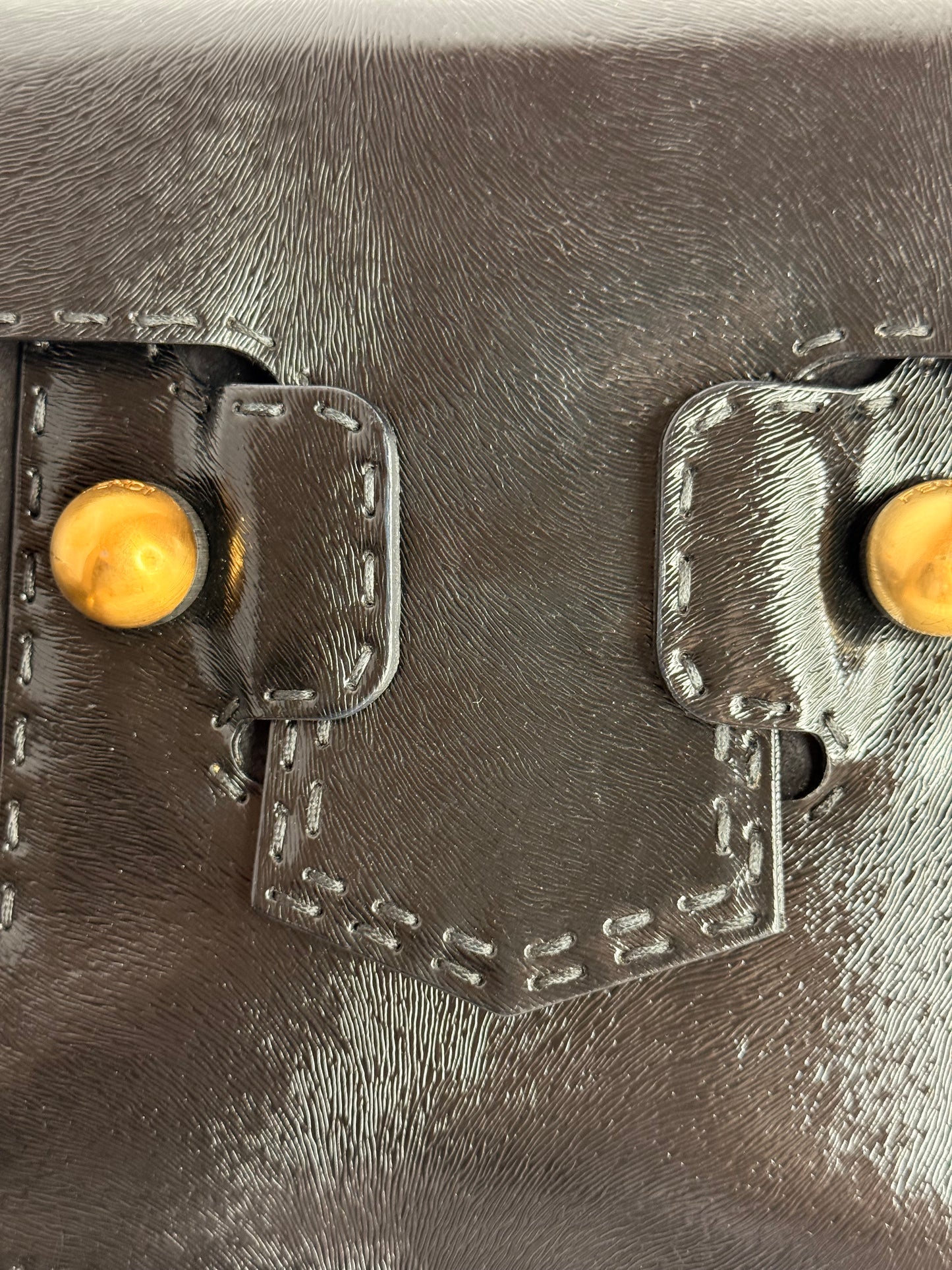 Fendi Glazed Calfskin Secret Code Crossbody Black