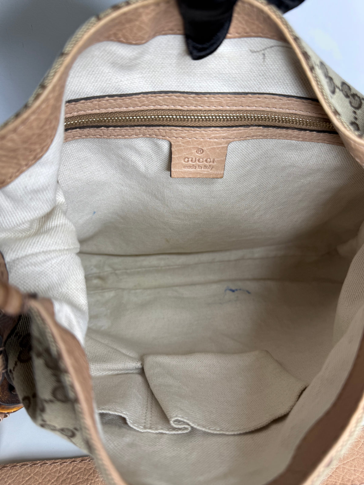 Gucci GG Canvas Large Jackie Shoulder Bag Brown