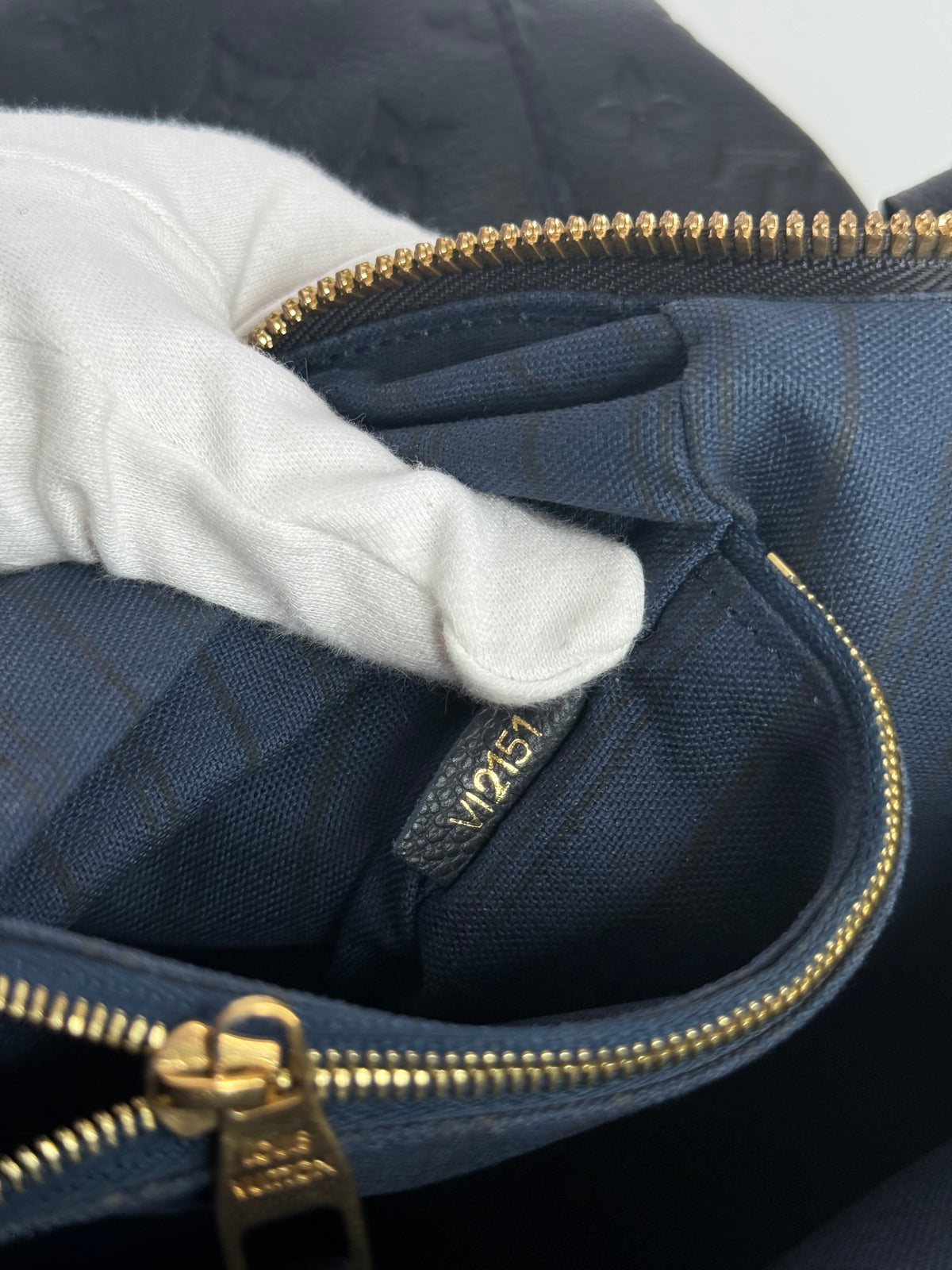 Louis Vuitton Lumineuse PM Blue infini Empreinte Tote