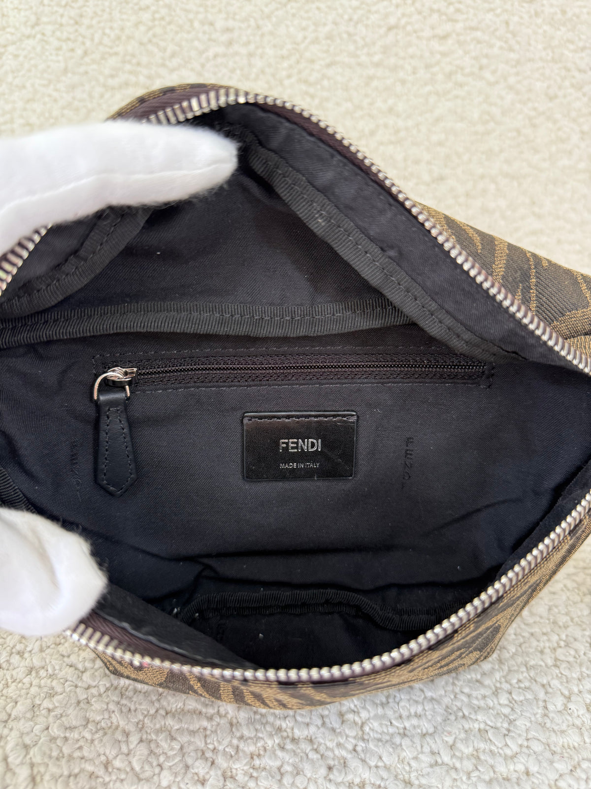 Fendi FF Vertigo Belt Bag Brown