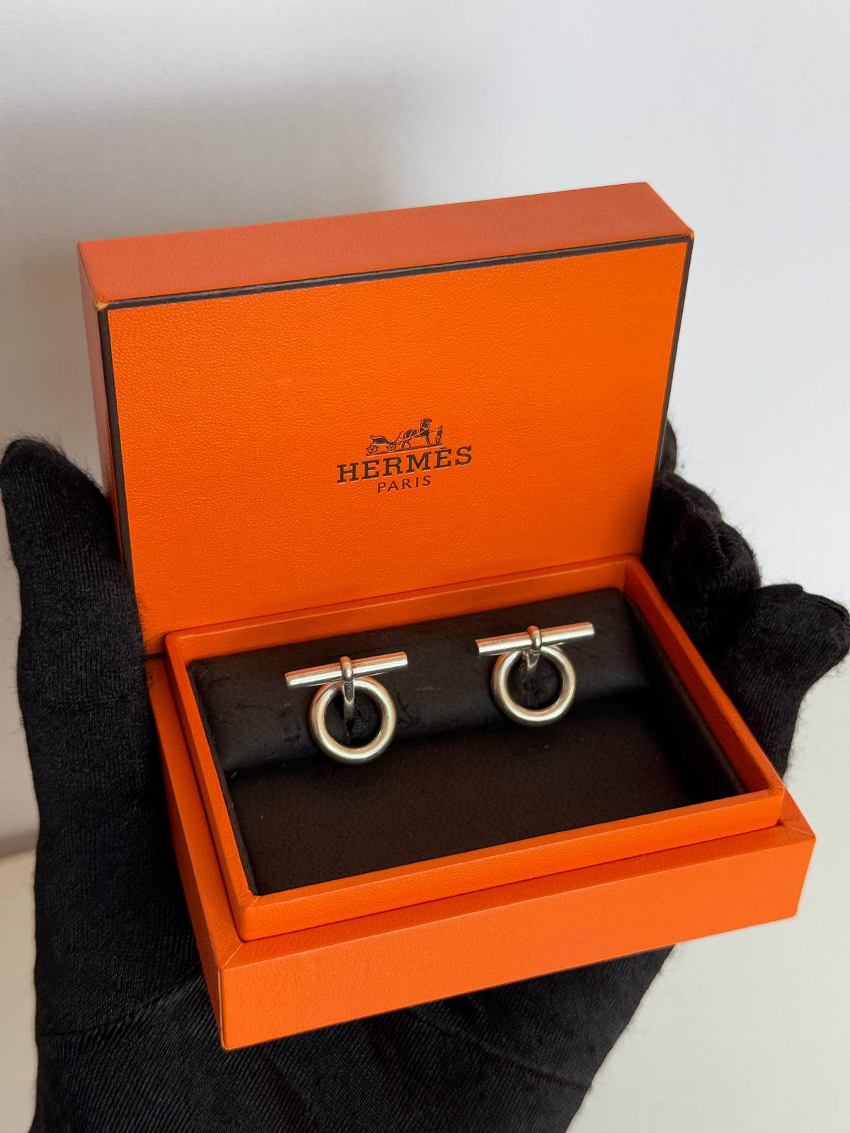 Hermès Chaine D'Ancre Sterling Silver Cufflinks