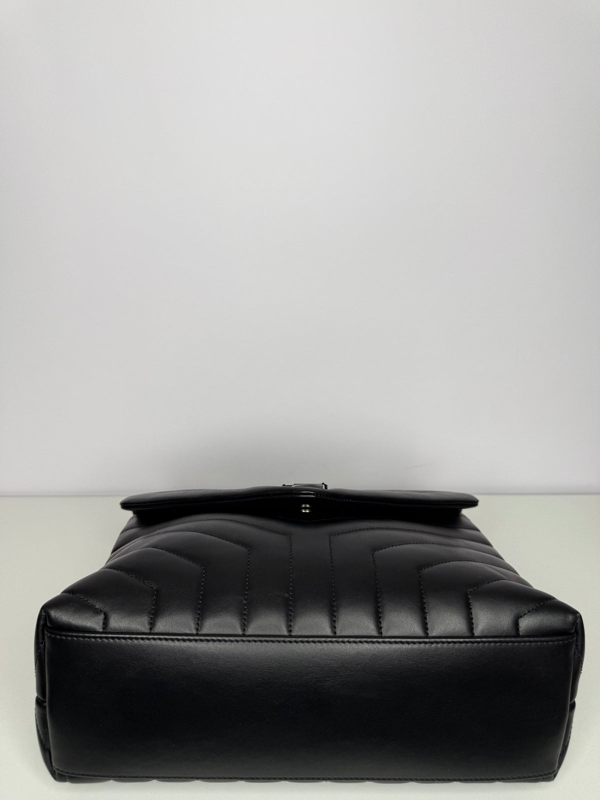 Saint Laurent Large LouLou Black Quilted Leather Monochrome Hardware