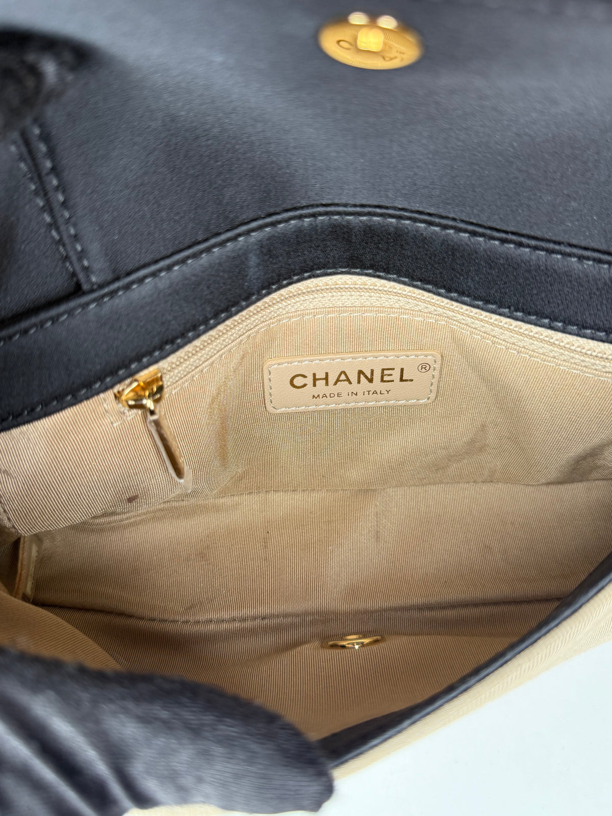 Chanel Mademoiselle Vintage Quilted Grosgrain Small Flap Bag