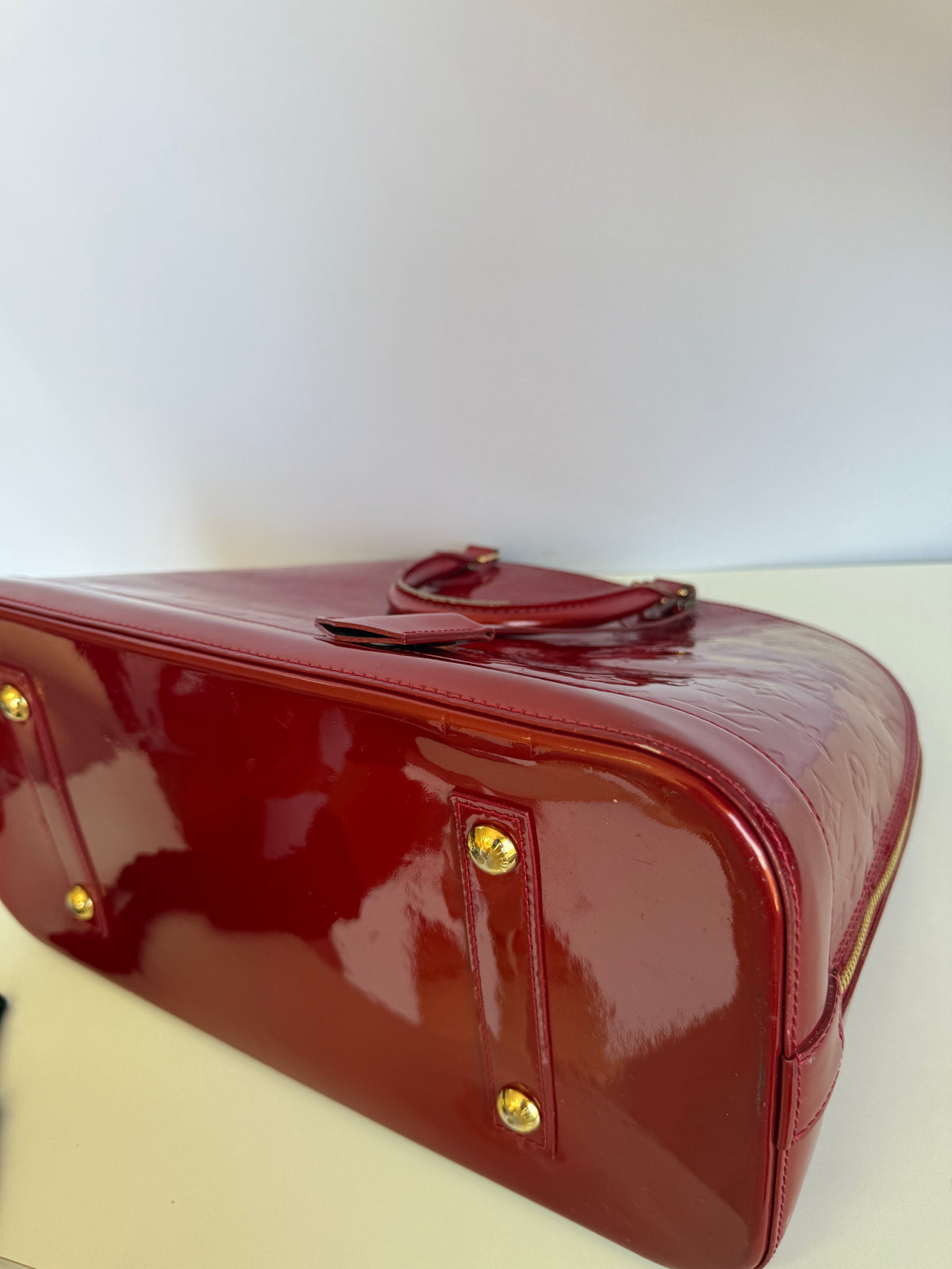 Louis Vuitton Alma GM Red Monogram Vernis