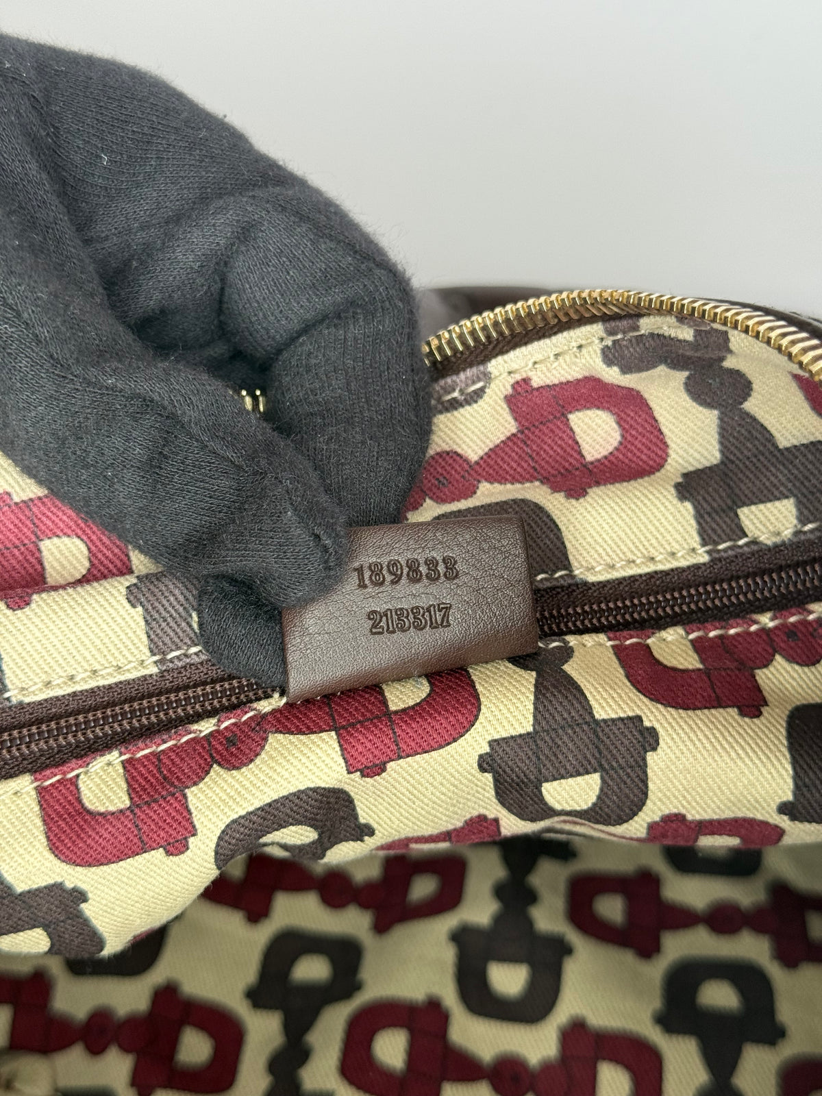 Gucci D Ring Guccissima Brown Leather Hobo Bag