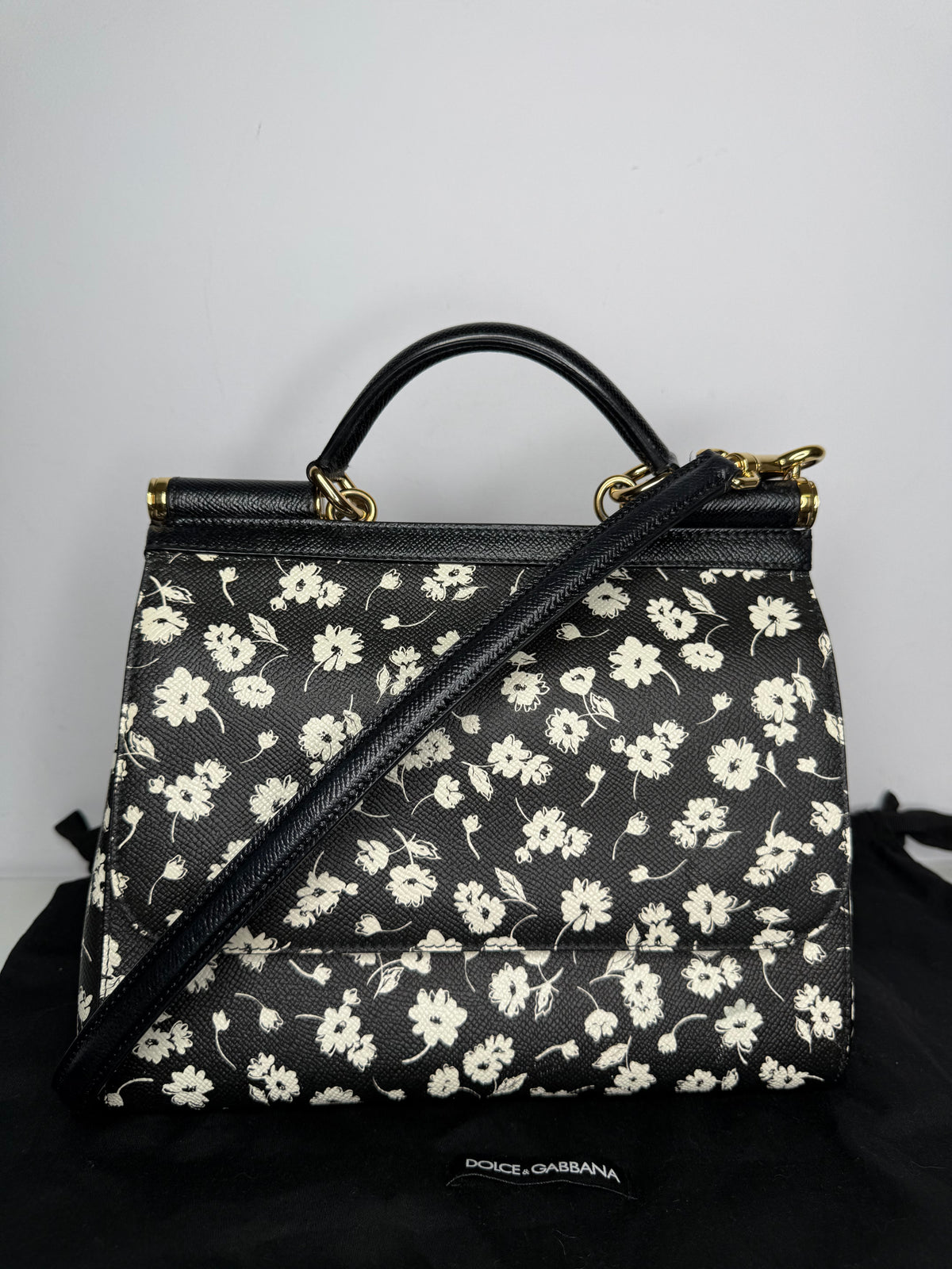 Dolce Gabbana Medium Miss Sicily Floral Printed Bag
