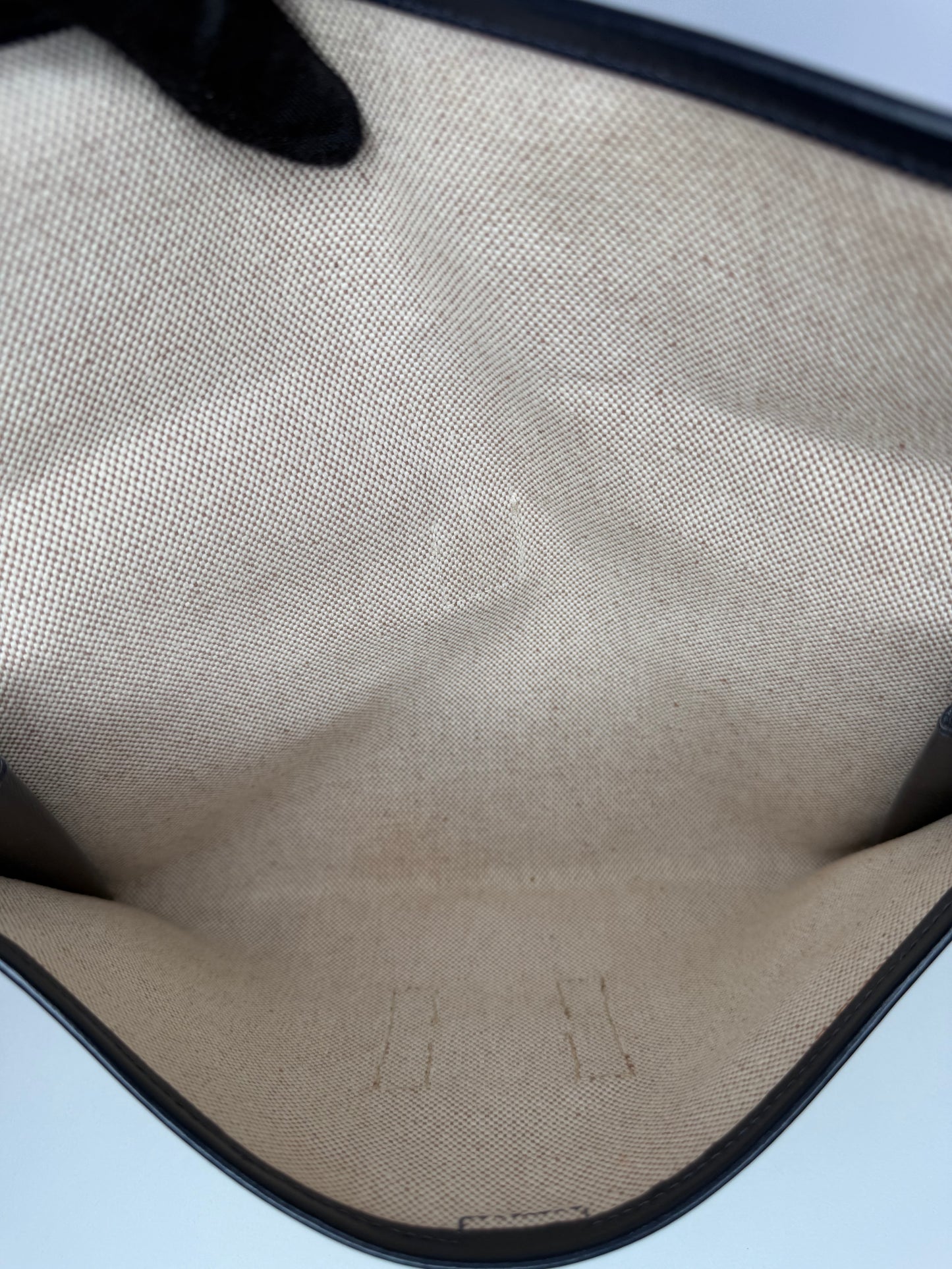 Hermès Box/Bleu Marine Toile H Canvas/Leather Elan 29 Jige Clutch