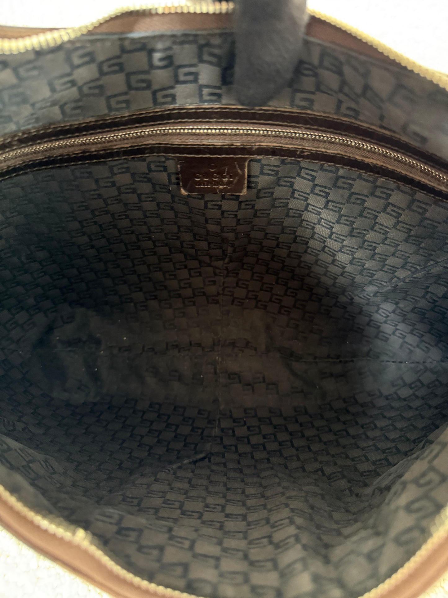 TEST Gucci Beige Canvas Web Reins Large Hobo (Copy)