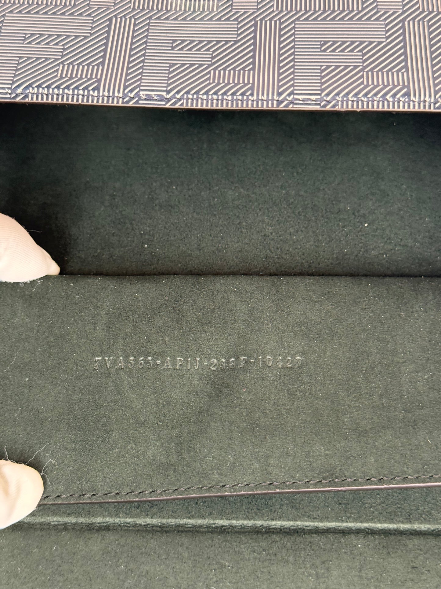 Fendi Baguette Soft Trunk Messenger Bag Blue