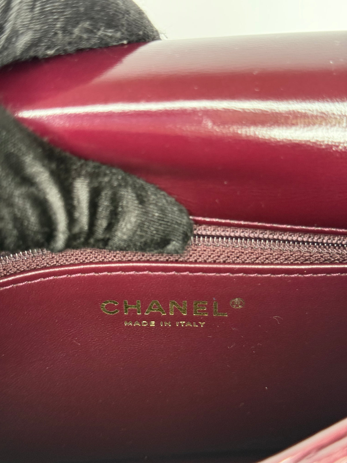 Chanel Mini Top Handle Flap Bag in Burgundy Quilted Leather Gold Hardware