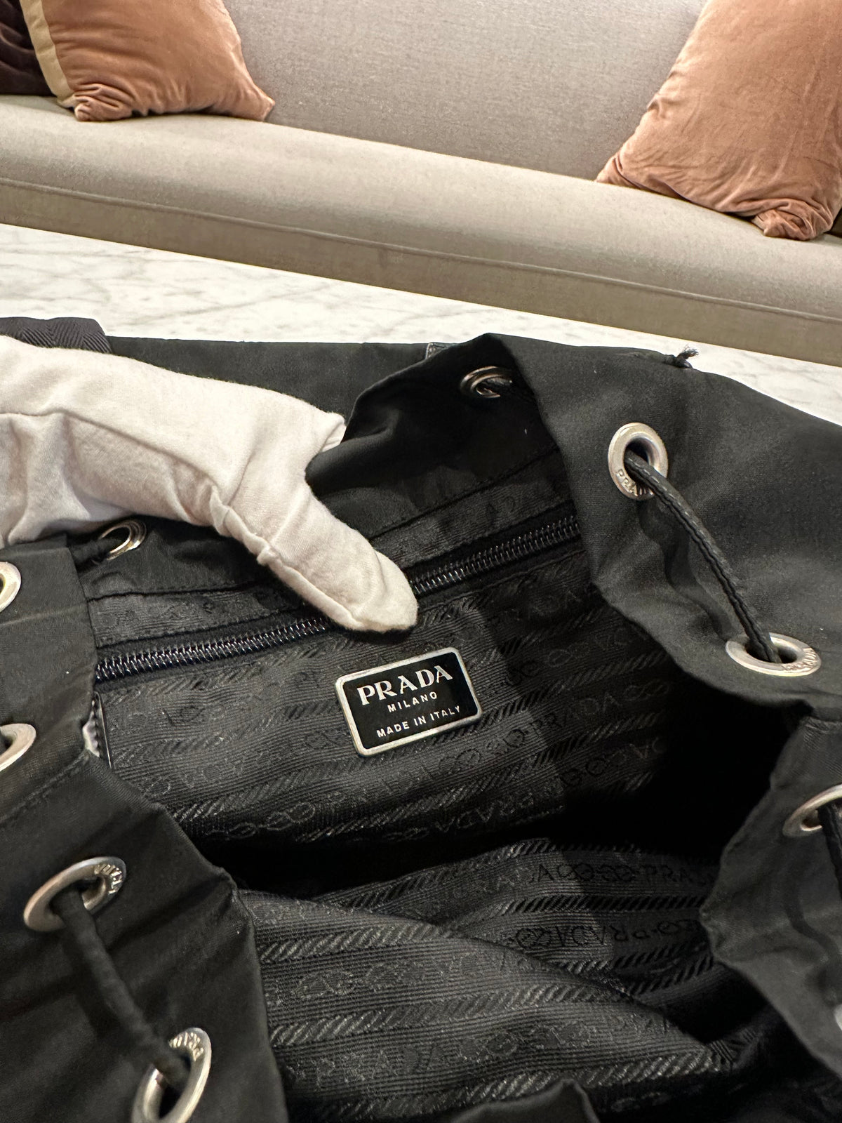 Prada Black Nylon Backpack
