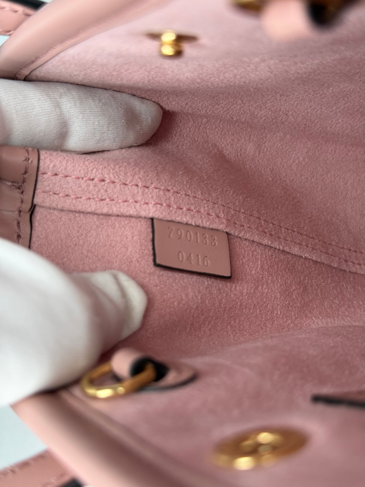 Gucci Pink Monogram Leather Retro Mini Tote Bag