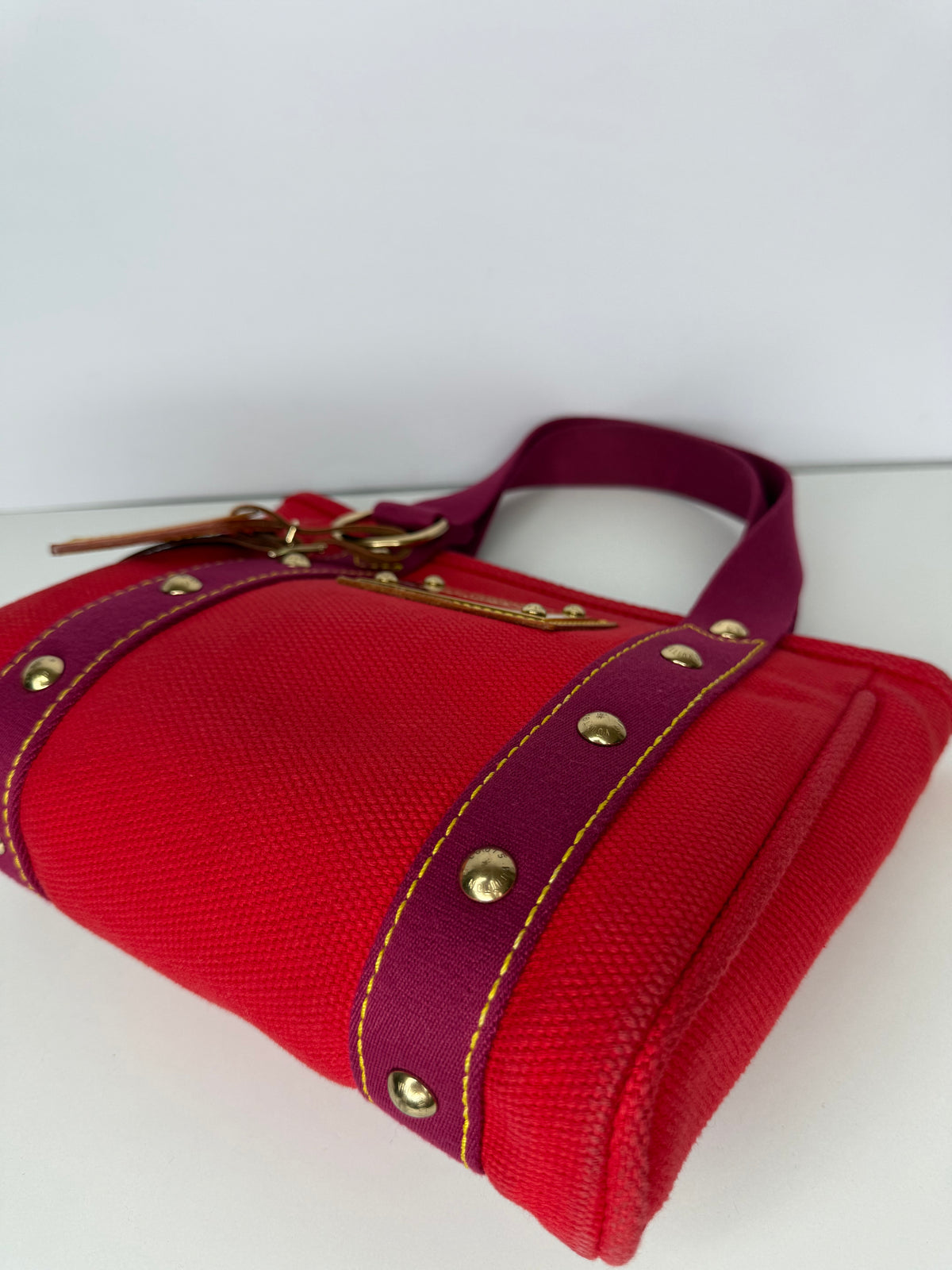 Louis Vuitton Red/Purple Canvas Antigua Cabas PM Bag