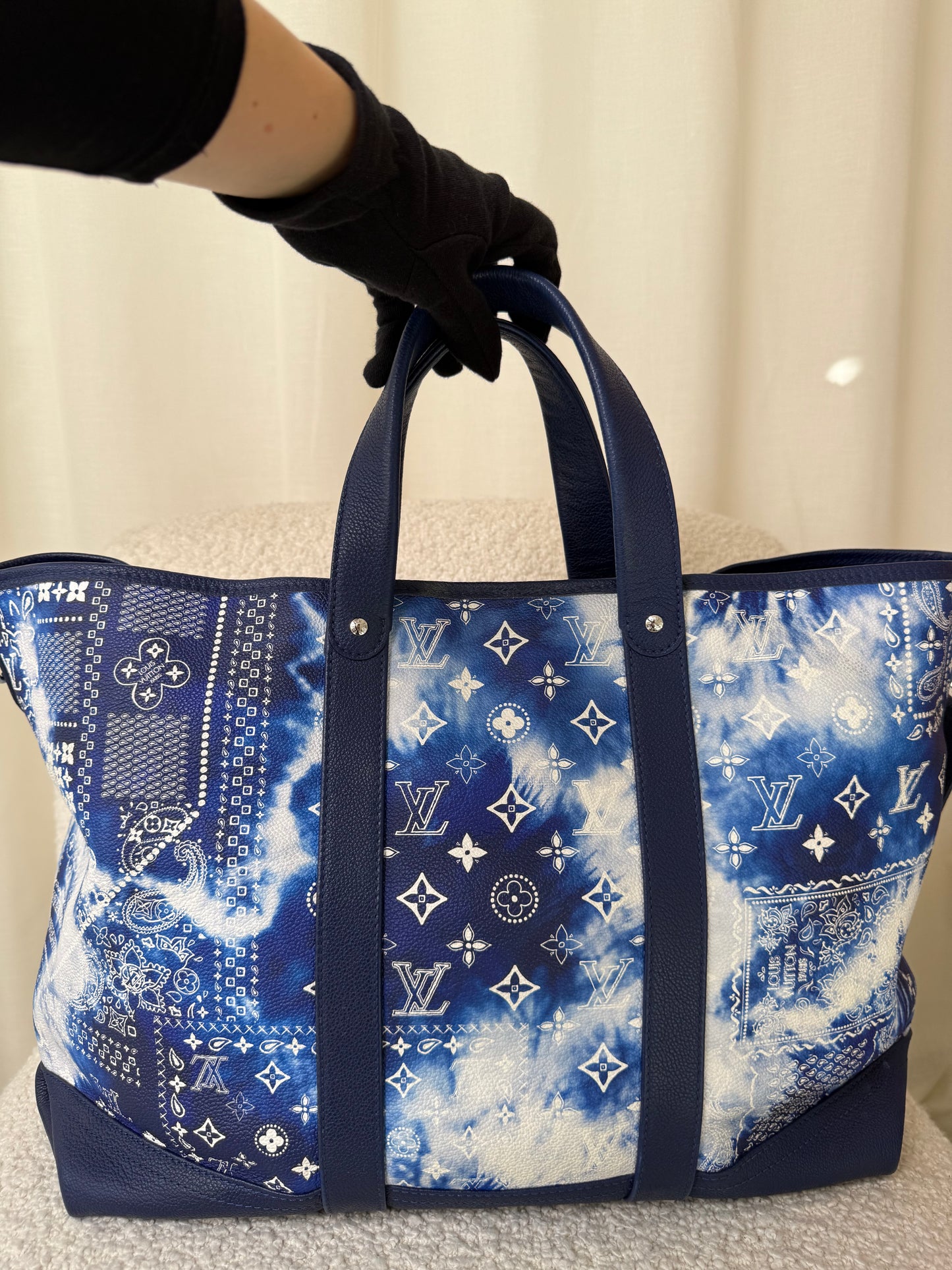 Louis Vuitton Blue Monogram Bandana Journey Tote