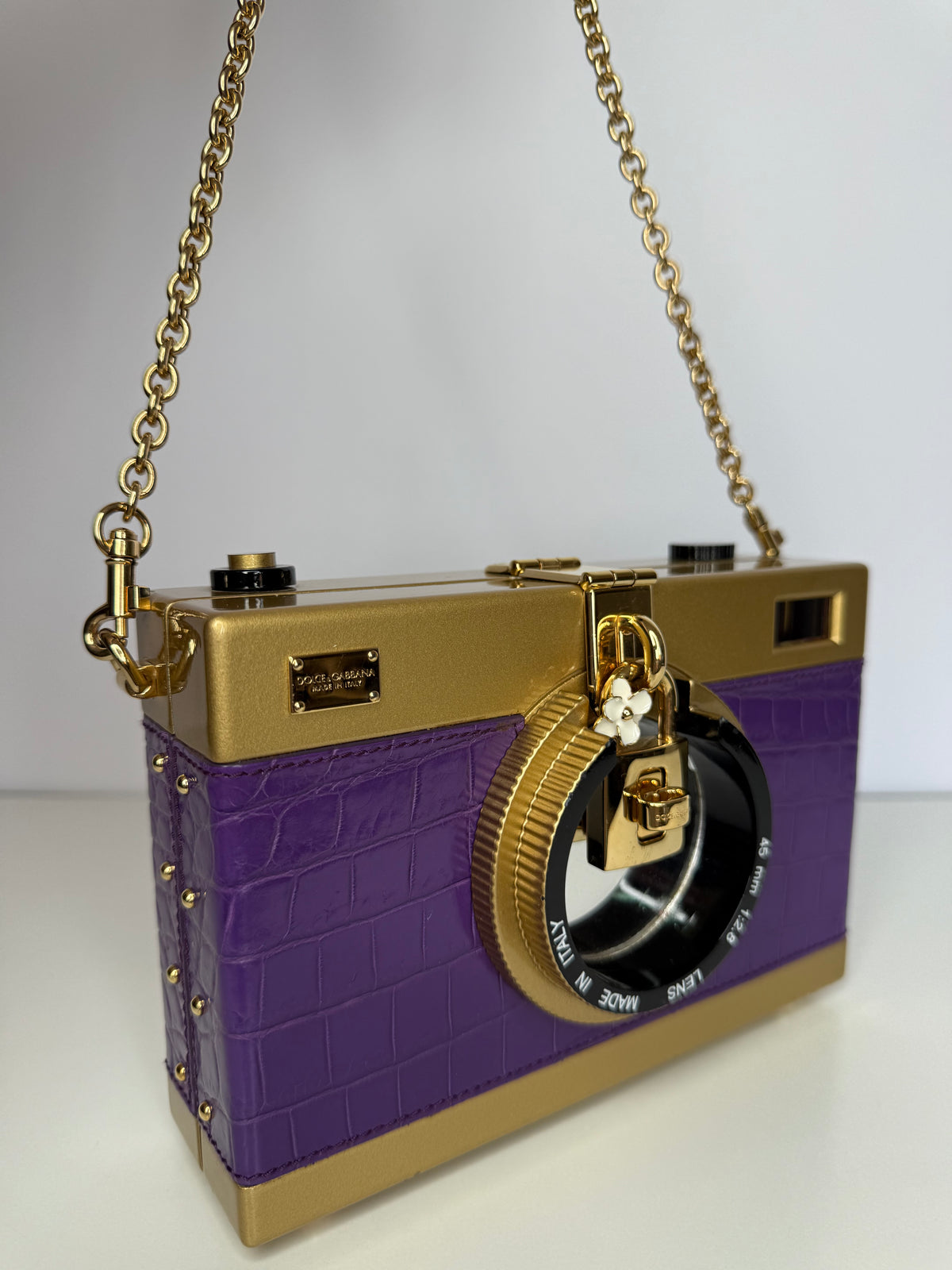 Dolce Gabbana Rare Alta Moda Purple Camera Bag