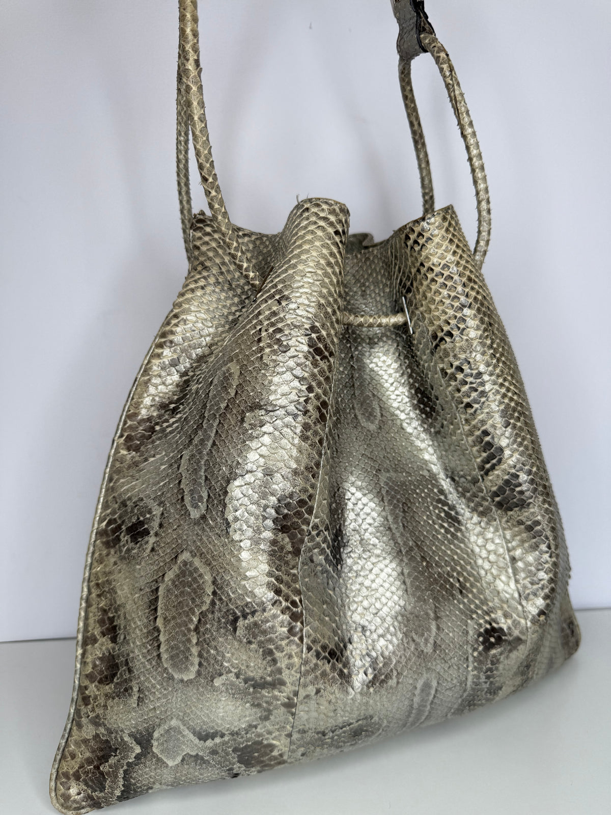 Gucci Vintage Python Leather Shoulder Bag
